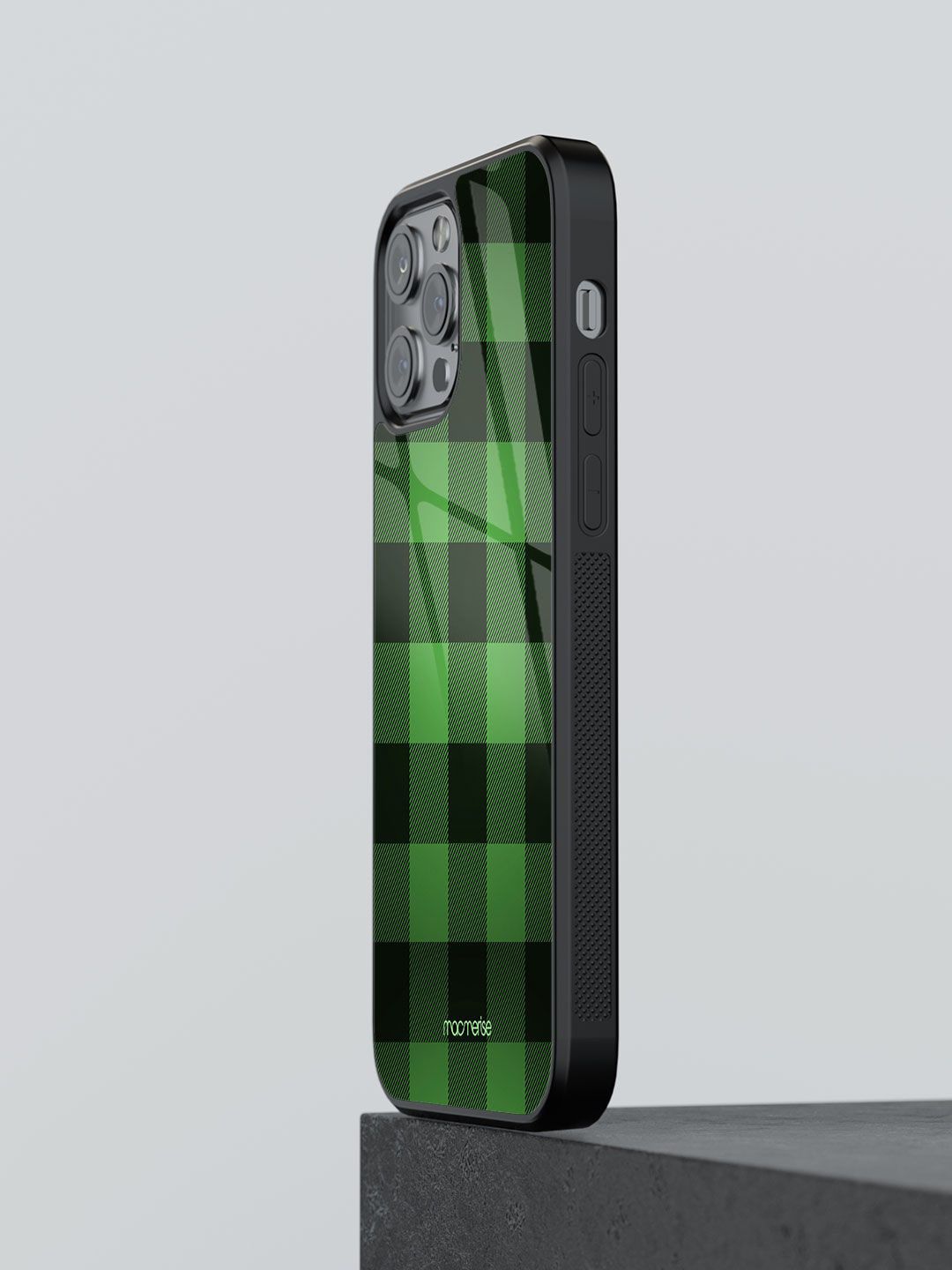 macmerise Black & Green Printed iPhone 12 Pro Back Cover Price in India