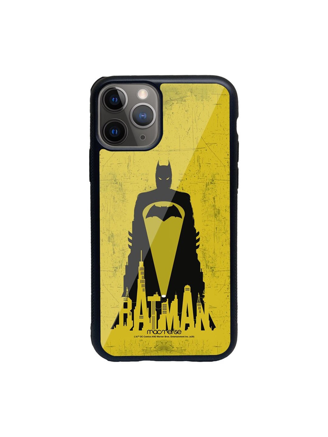 macmerise Yellow & Black Bat Signal iPhone 11 Pro Max Back Case Price in India