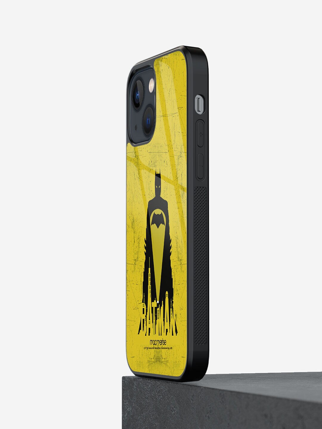 macmerise Yellow Printed Bat Signal  Glass iPhone 13 Mini Back Case Price in India