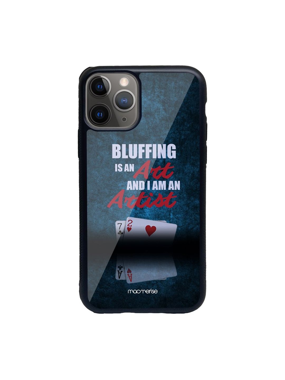 macmerise Teal Green & White Art of Bluffing iPhone  11 Pro Mobile Phone Case Price in India