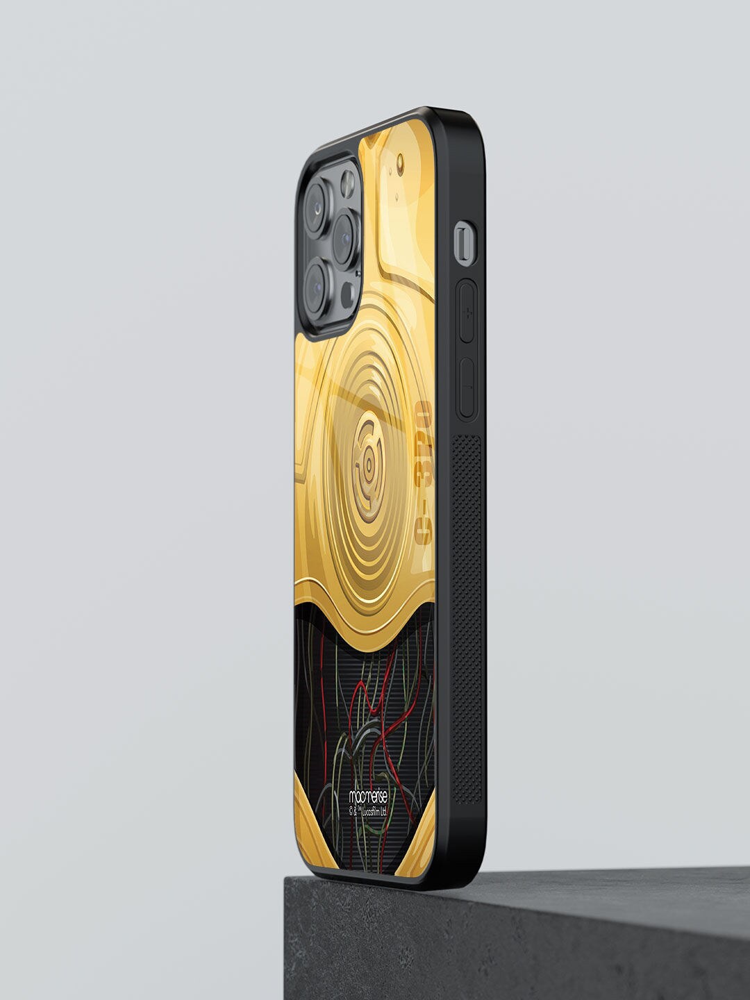 macmerise Gold-Toned & Black Printed iPhone 12 Pro Phone Cases Price in India