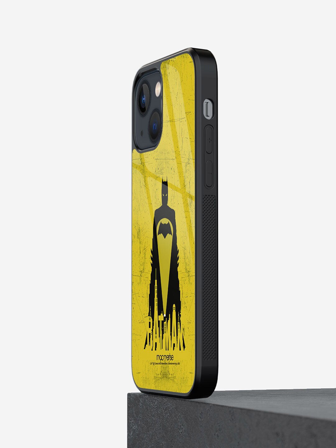 macmerise Yellow & Black Printed iPhone 13 Glass Phone Case Price in India