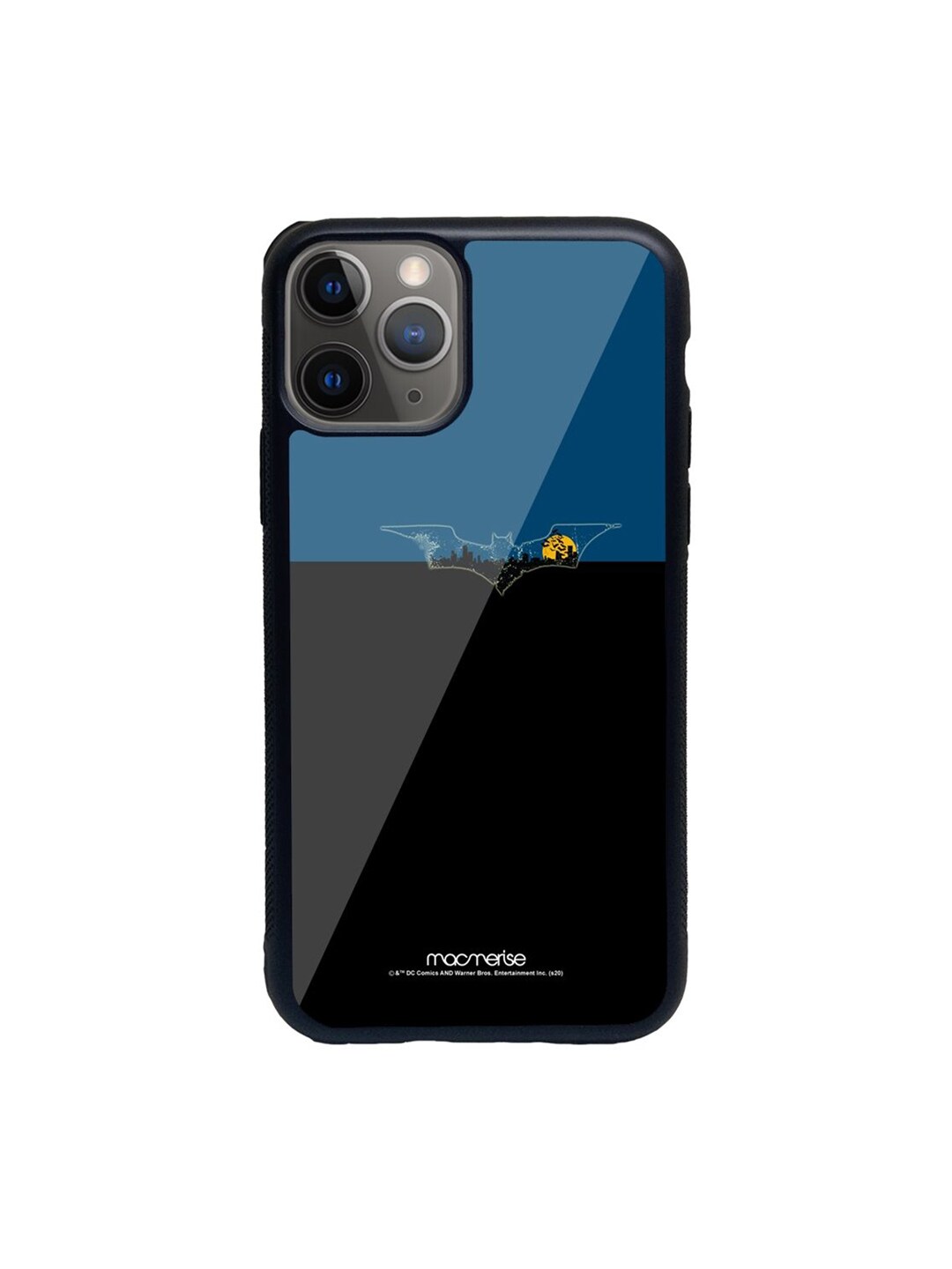 macmerise Blue Printed Glass iPhone 11 Pro Back Case Price in India
