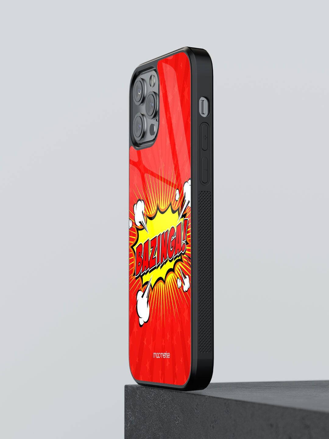 macmerise Red & Yellow Bazinga iPhone 12 Pro Max Mobile Phone Case Price in India