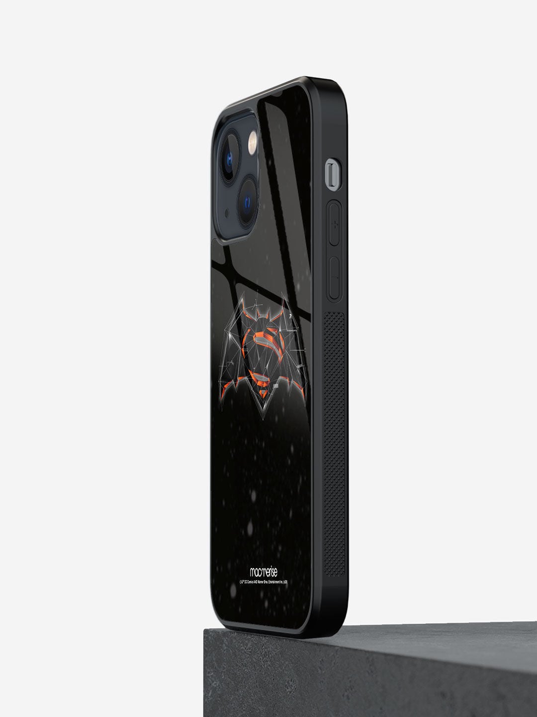 macmerise Black Bat Super Trace Printed iPhone 13 Glass Back Case Price in India