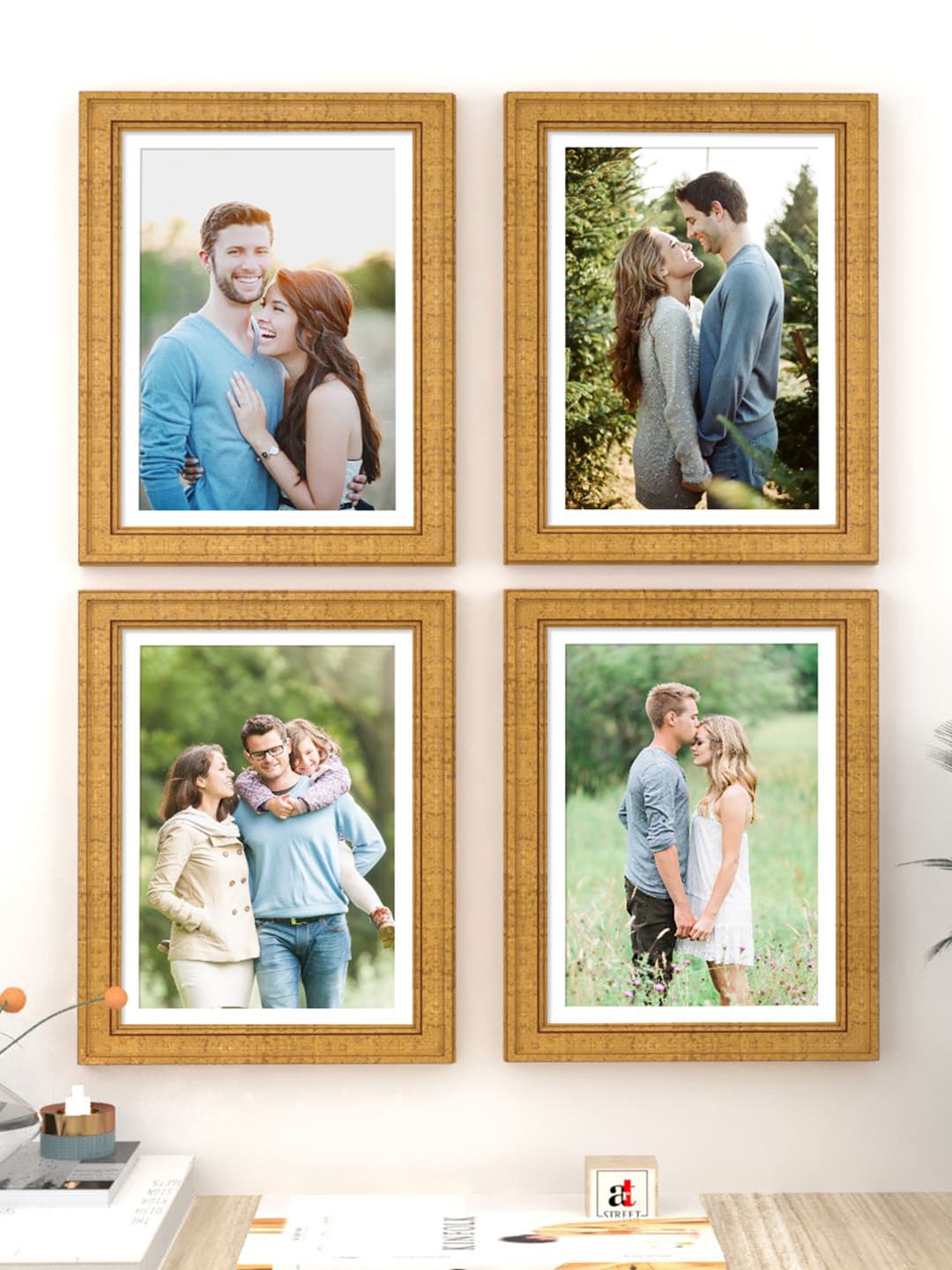 Art Street Set of 4 Gold-Colored Photo Frames Price in India