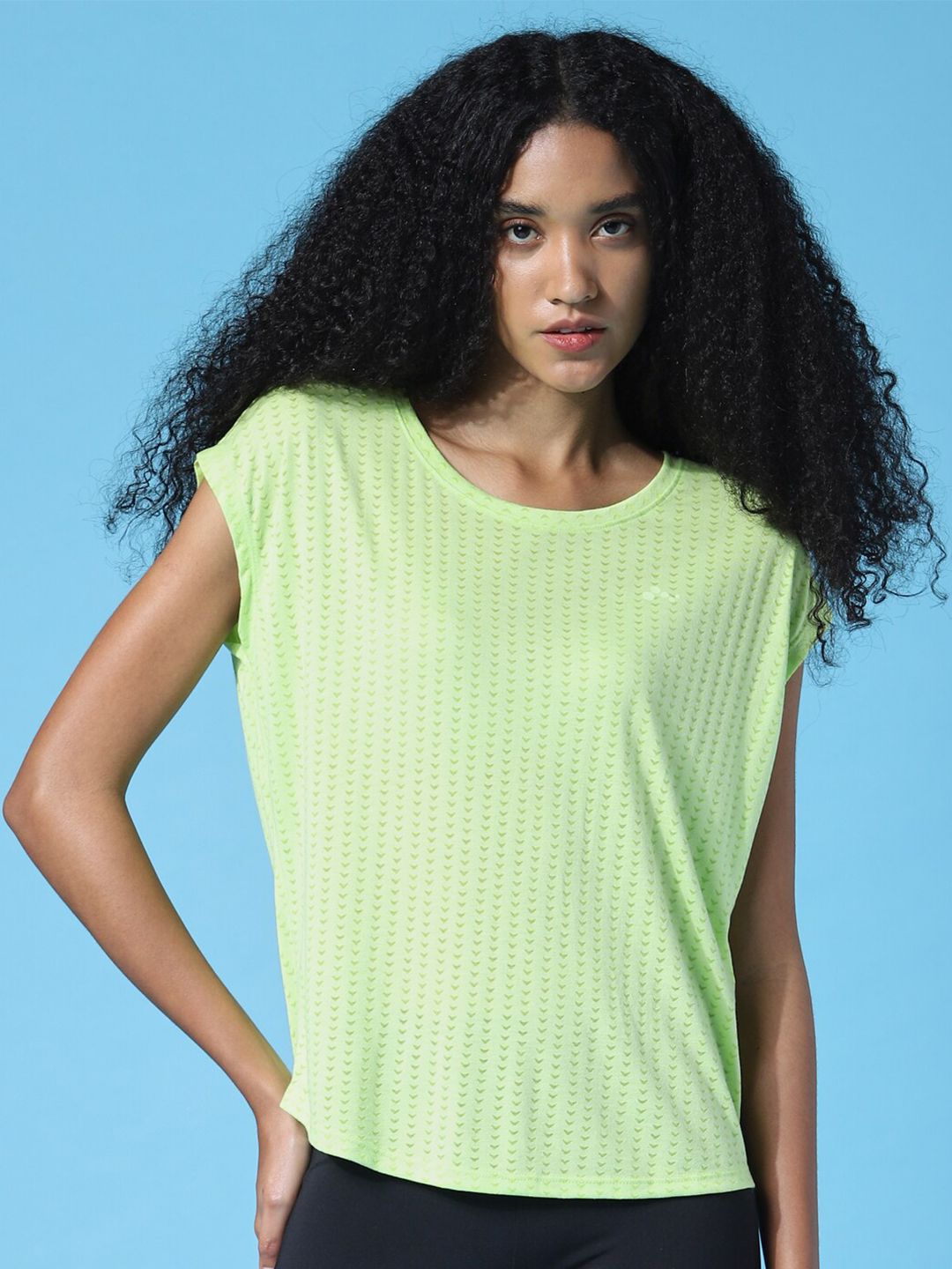 ONLY Women Green Solid Extended Sleeves Top Price in India