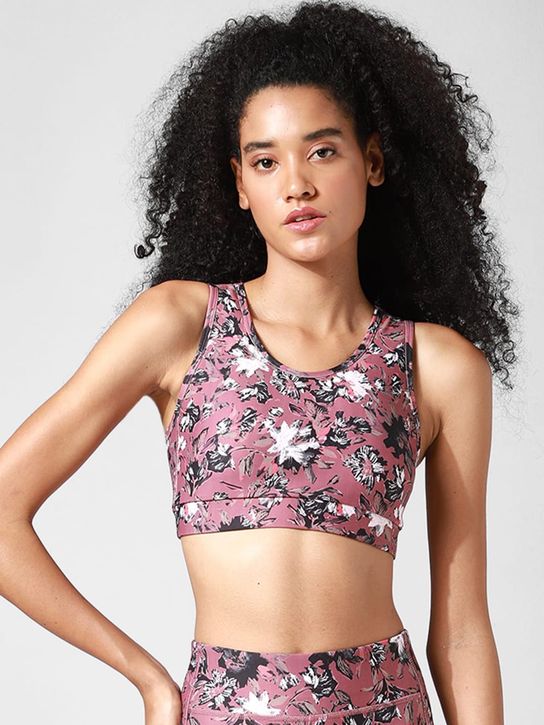 ONLY Floral Bra ONPBAUI SPORTS BRA BOX Deco Rose Price in India