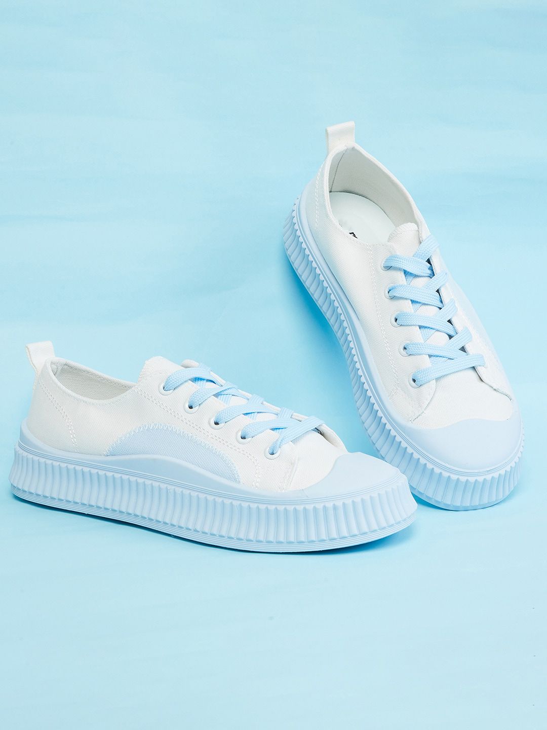 max Women Blue Colourblocked Sneakers Price in India