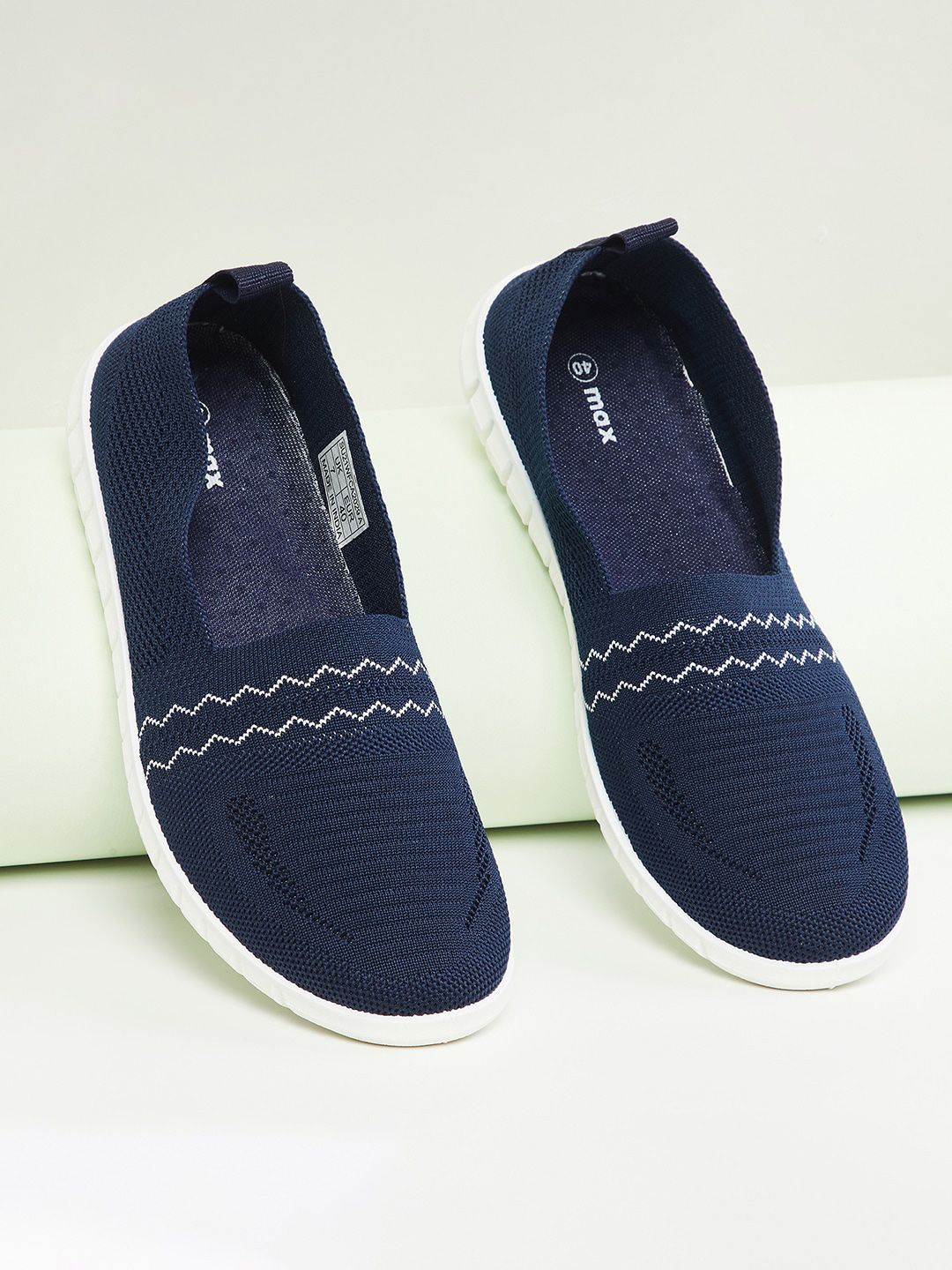 max Women Blue Striped Espadrilles Price in India