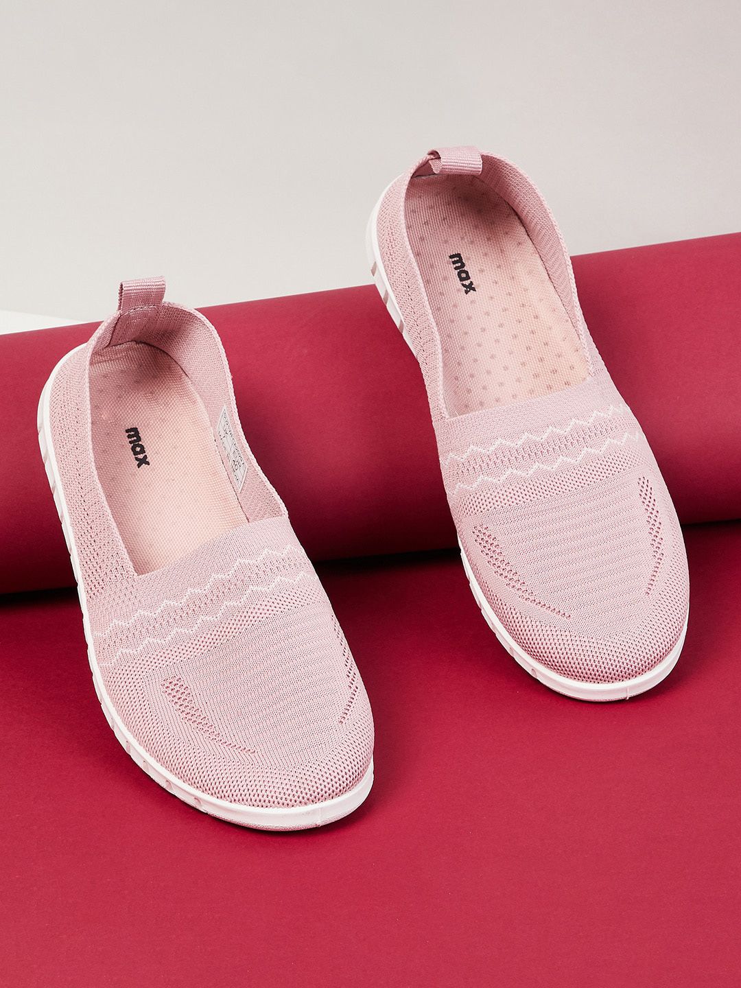 max Women Pink Woven Design Espadrilles Price in India