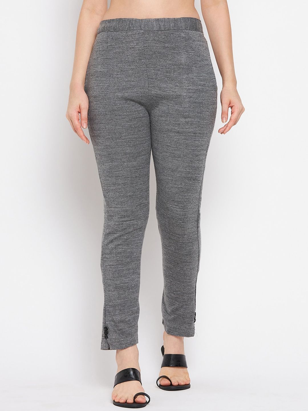 Clora Creation Women Grey Smart Skinny Fit Easy Wash Trouser