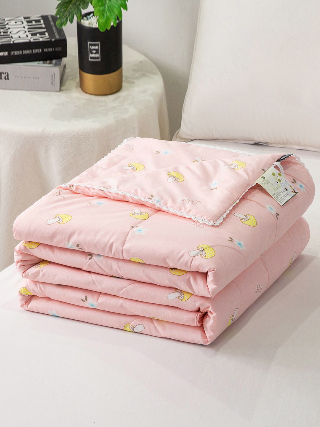 JC Collection Unisex Pink Blankets Quilts and Dohars Price in India