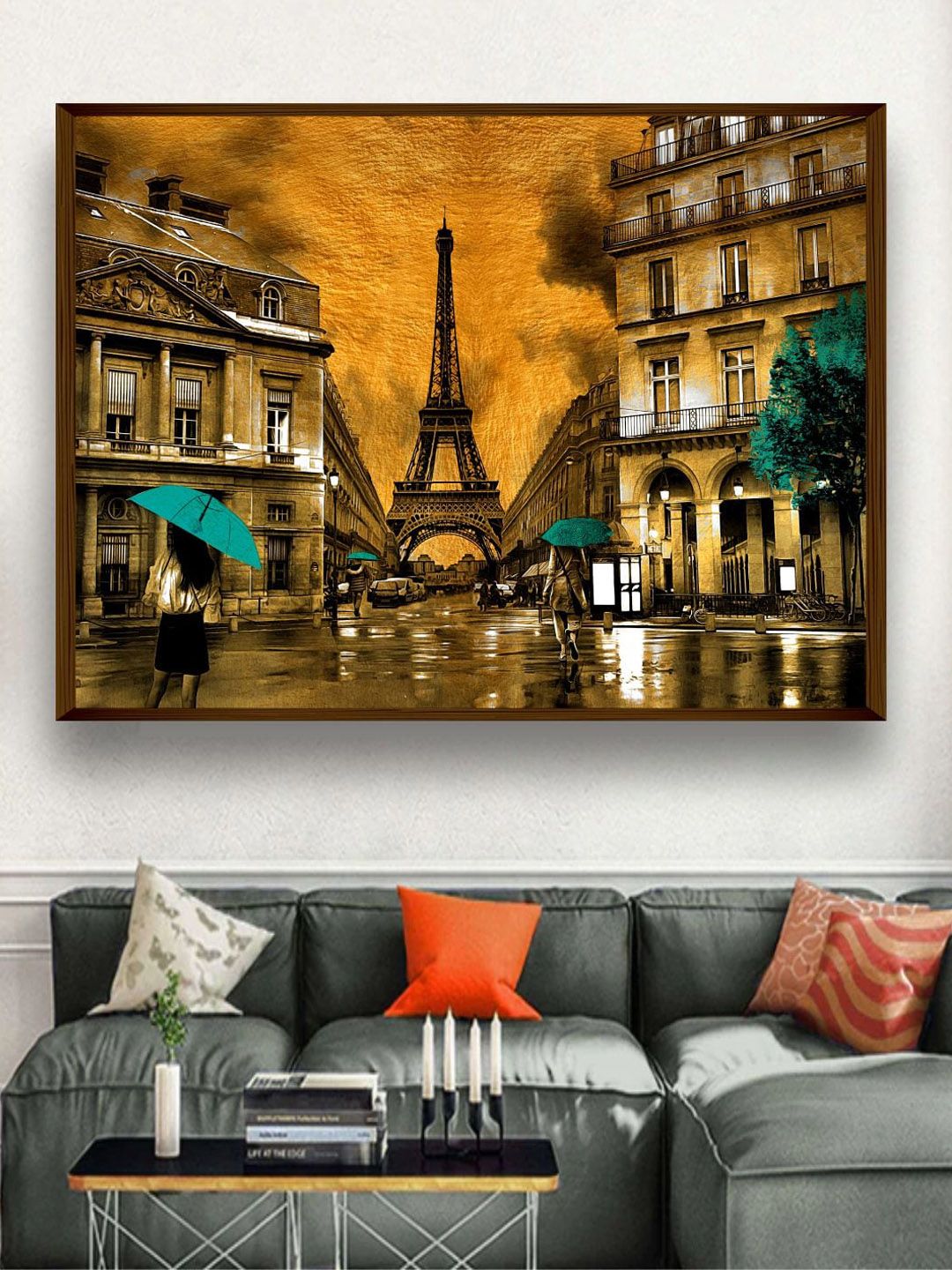The Art House Yellow Abstract Painting Wall Art Price in India
