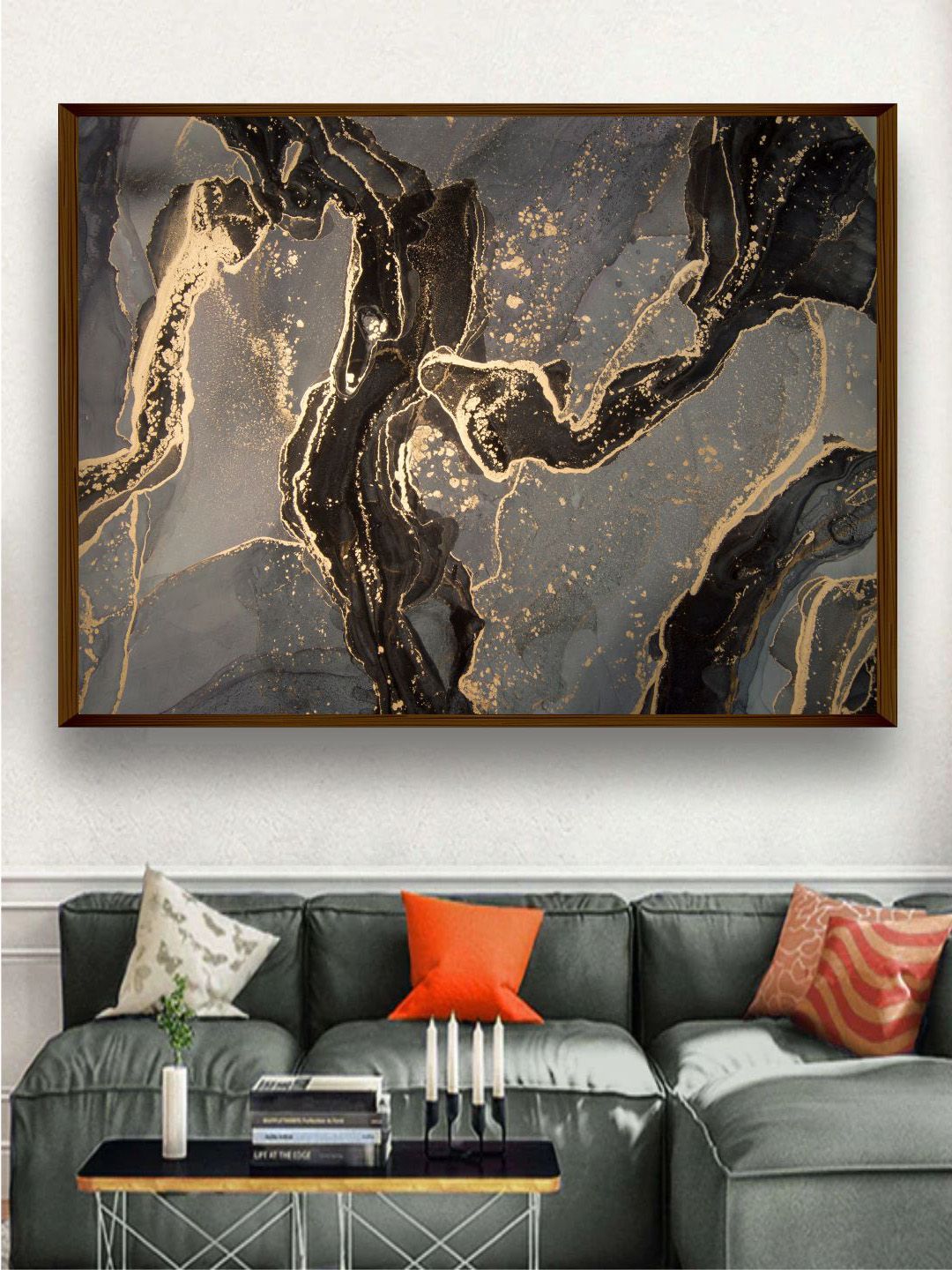 The Art House Grey Abstract Painting Wall Art Price in India