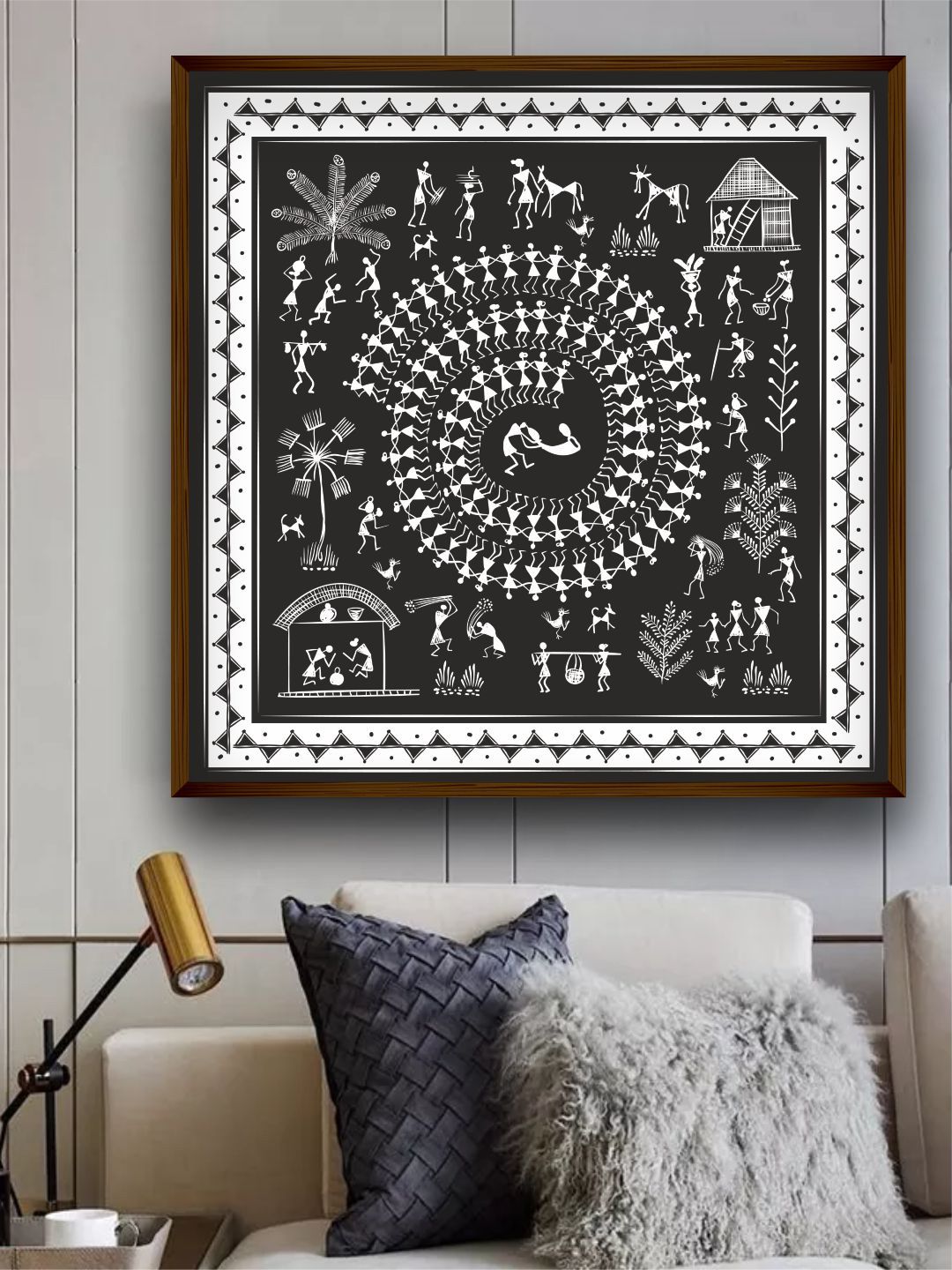 The Art House Black & White Abstract Painting Wall Art Price in India