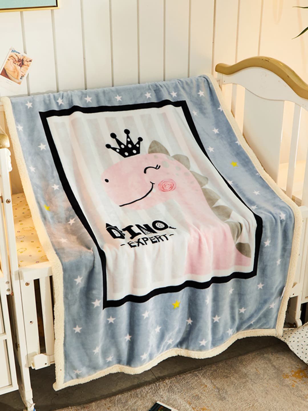 JC Collection Blue & Pink Cartoon Characters AC Room Single Bed Blanket Price in India