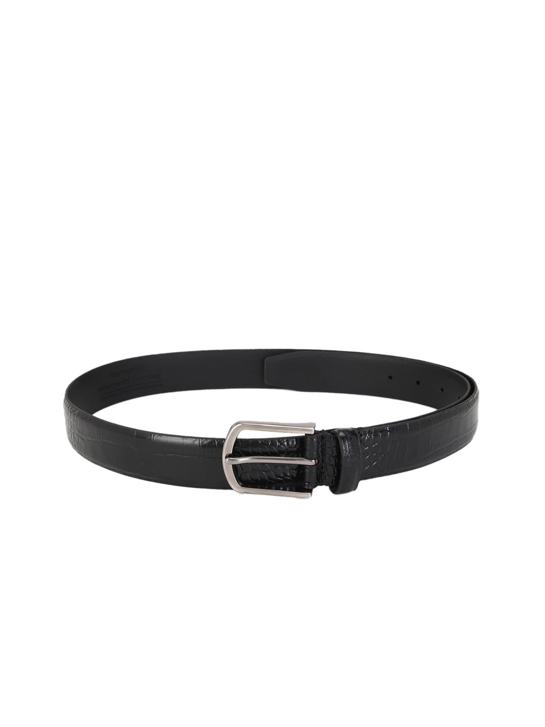 SIMON CARTER LONDON Men Black Textured Leather Belt