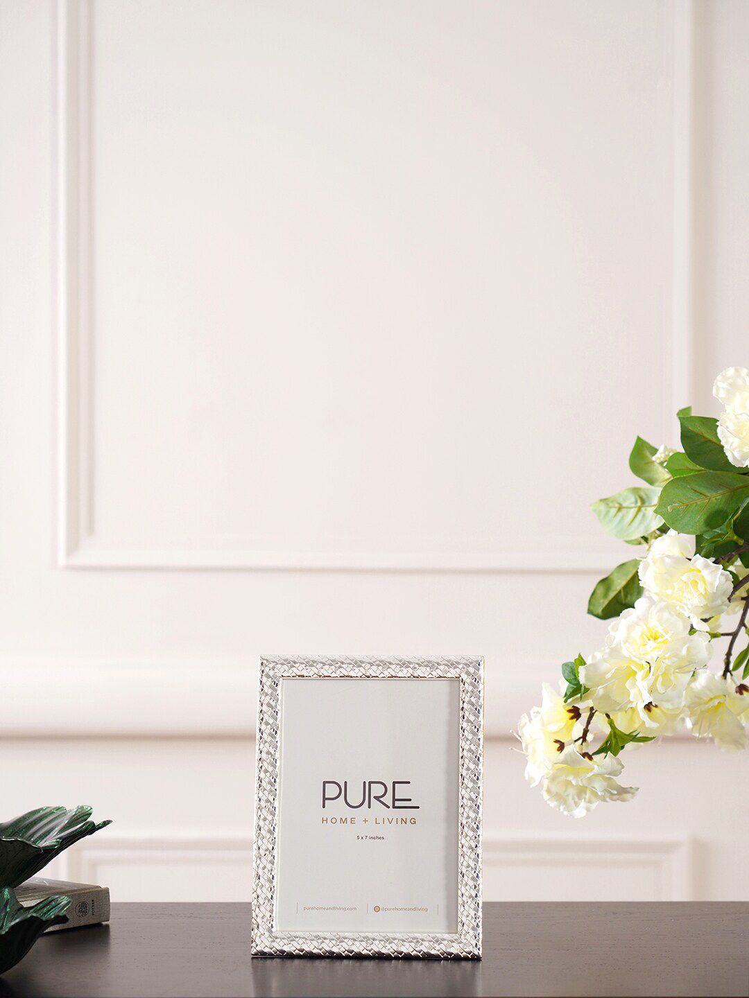 Pure Home and Living Silver-Plated Textured Photo Frames Price in India