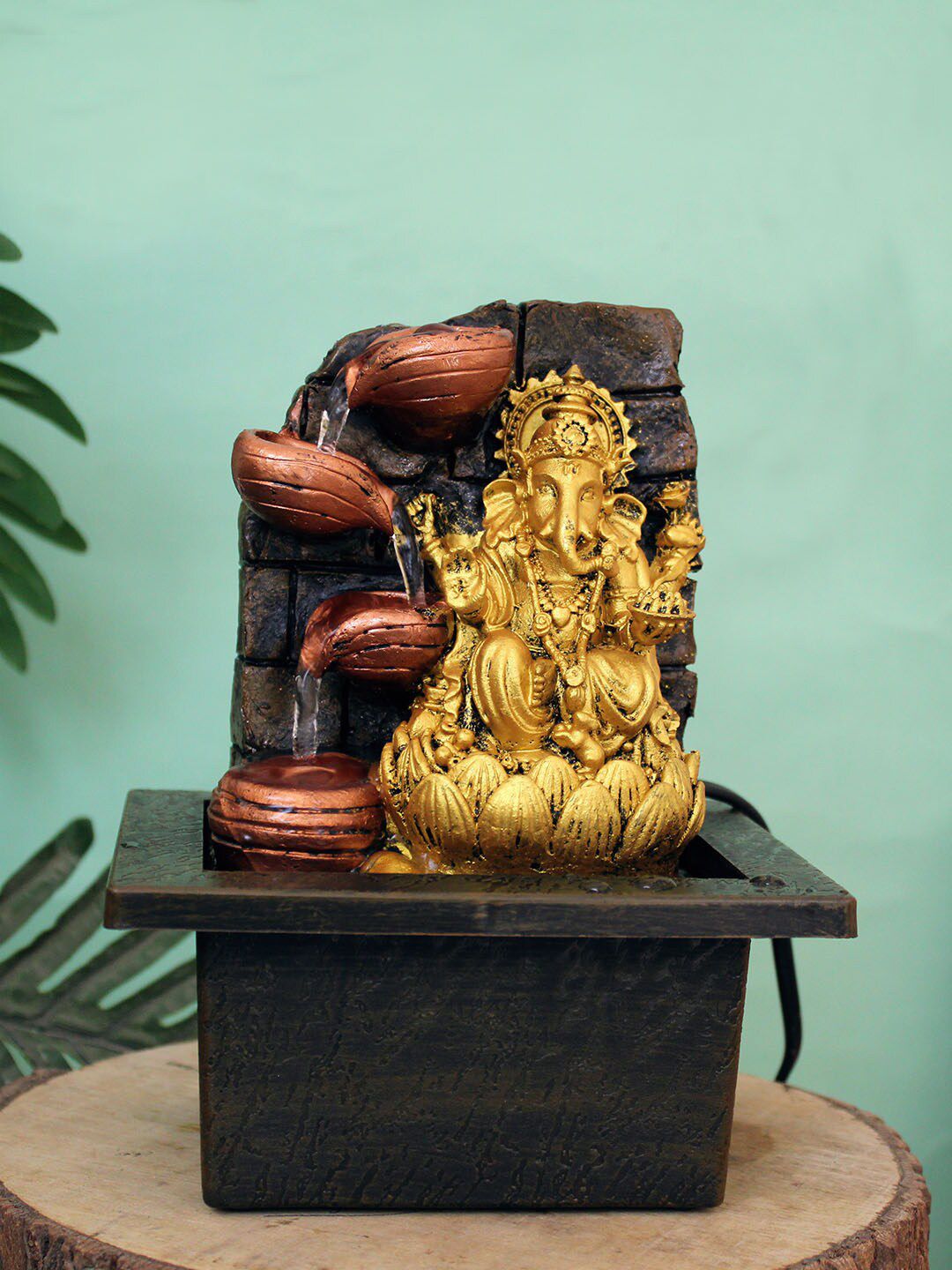TIED RIBBONS Multicoloured Ganesha Idol Table Top Water Fountain Price in India