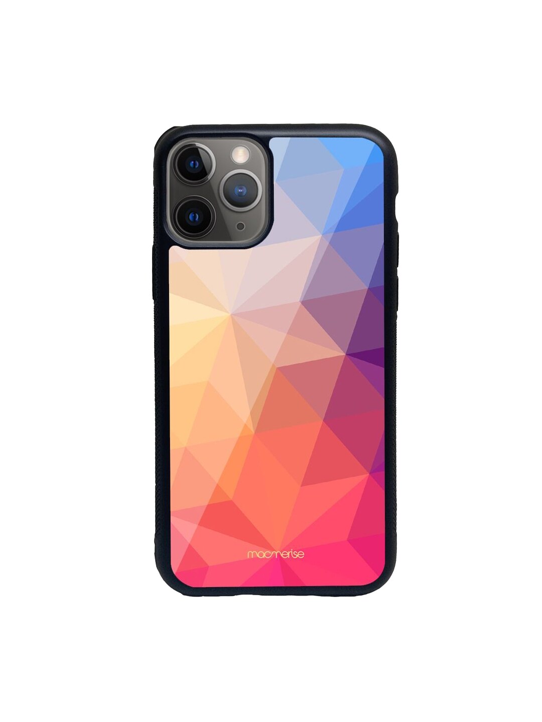macmerise Pink Printed Glass iPhone 11 Pro Max Back Case Price in India