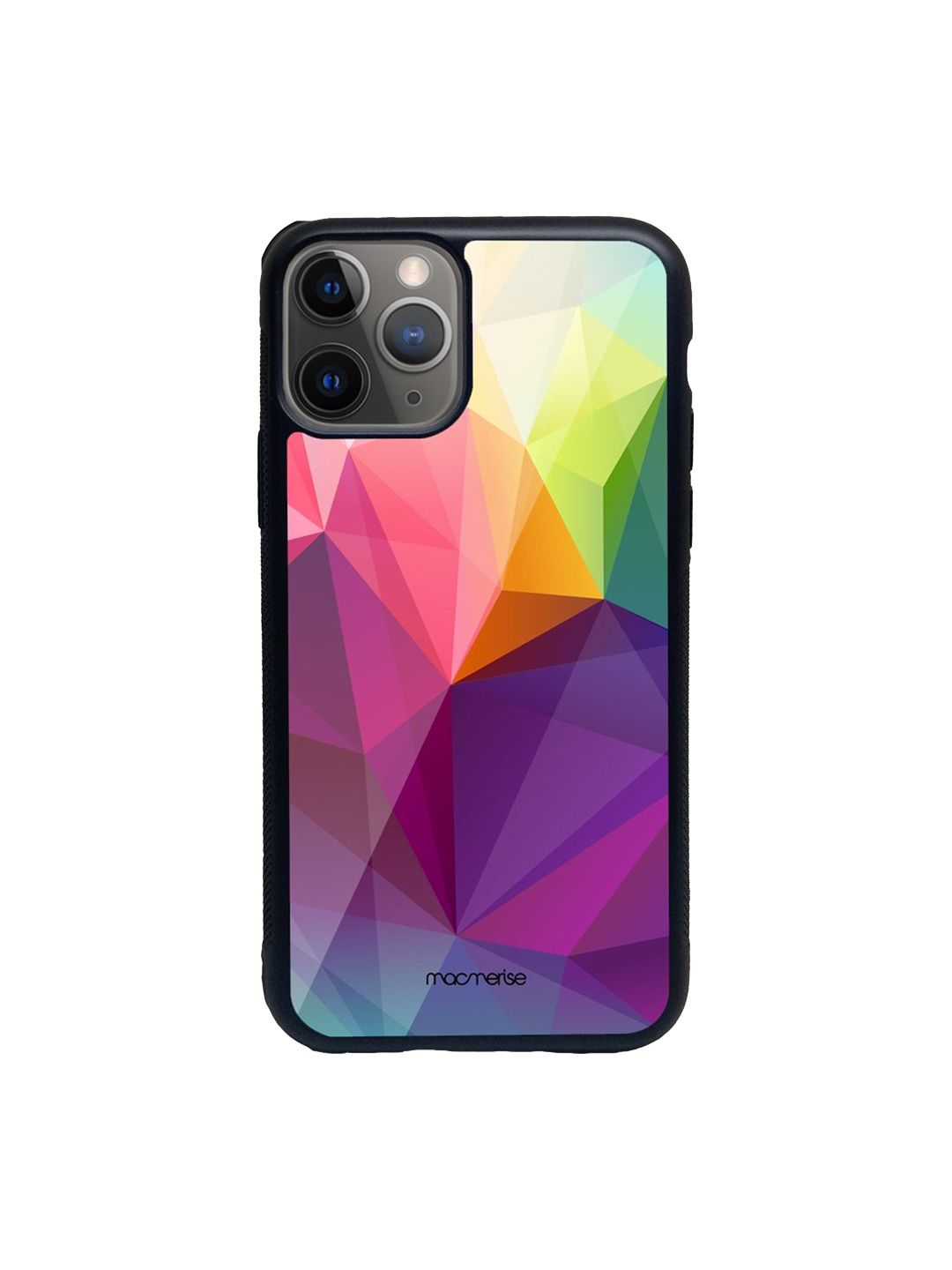 macmerise Yellow & Purple Printed Iphone 11 Pro Mobile Back Case Price in India