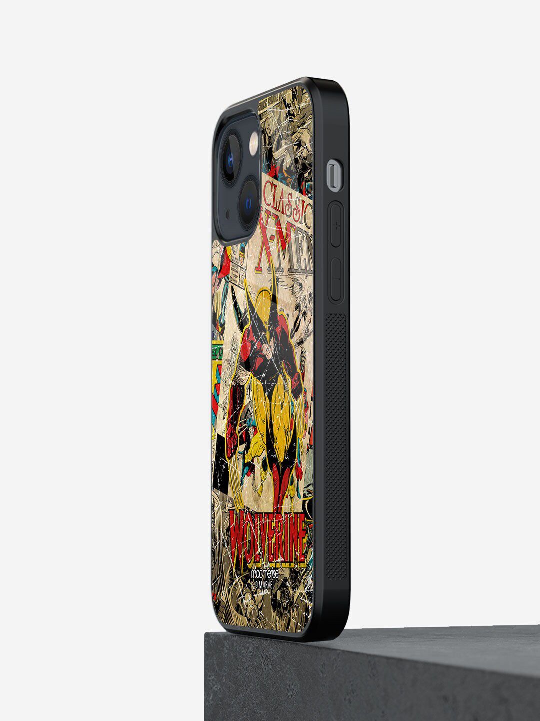macmerise Red Comic Wolverine Printed Glass iPhone 13 Mini Back Case Price in India