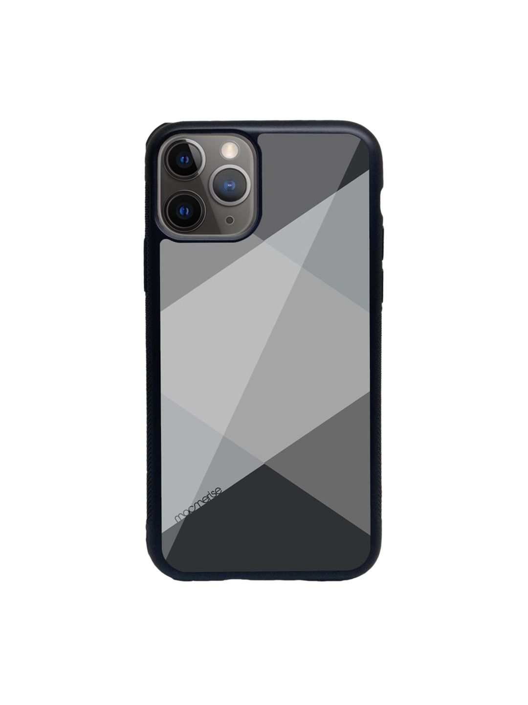 macmerise Grey Printed Glass iPhone 11 Pro Max Back Case Price in India