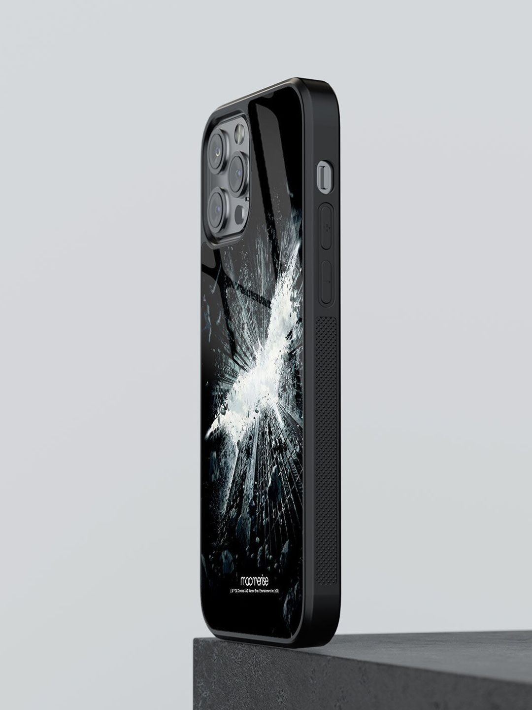 macmerise Black & White Printed God Of Gotham iPhone 12 Pro Max Glass Phone Back Case Price in India