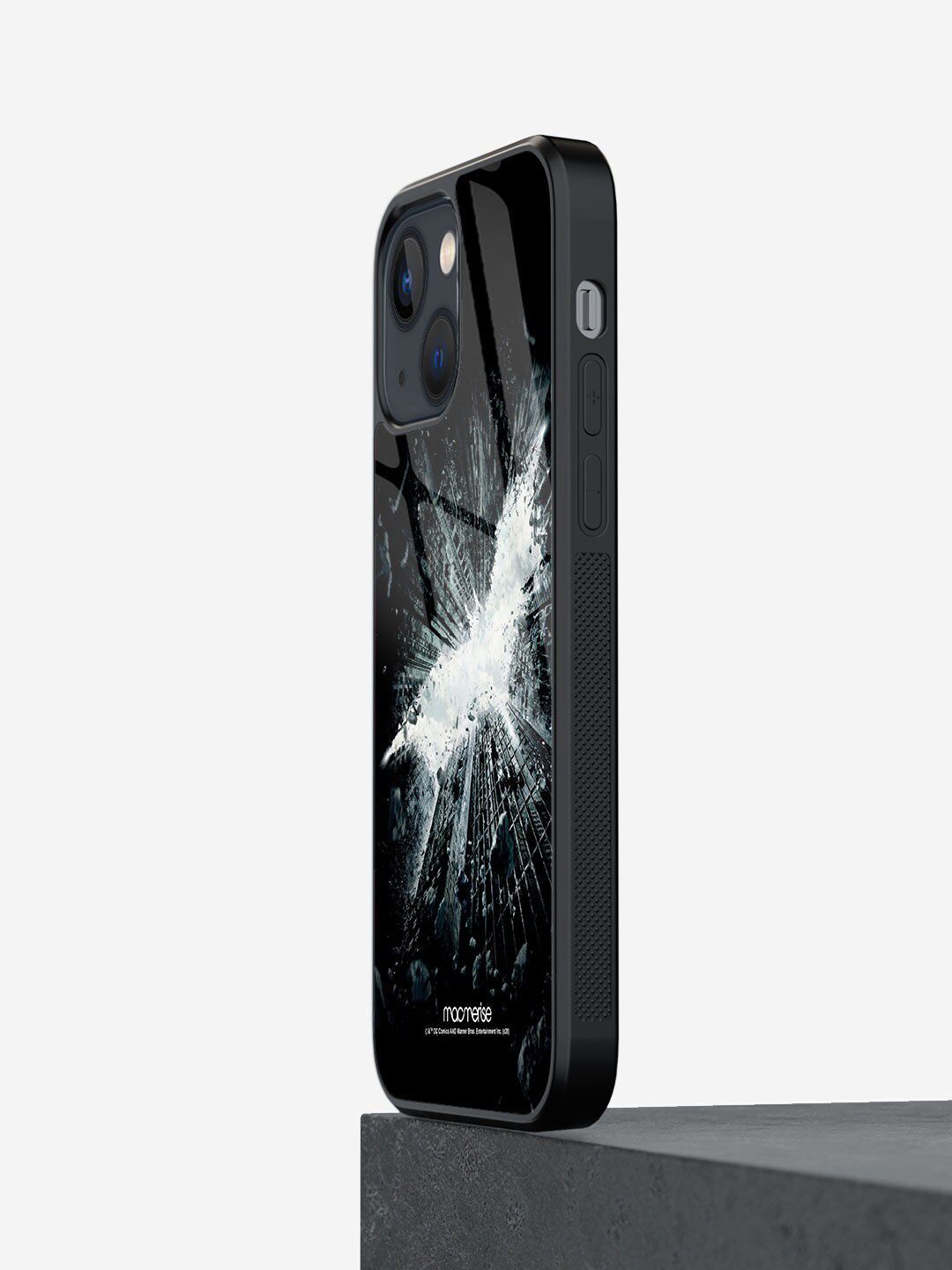 macmerise Black & White Printed God Of Gotham iPhone 13 Glass Phone Back Case Price in India