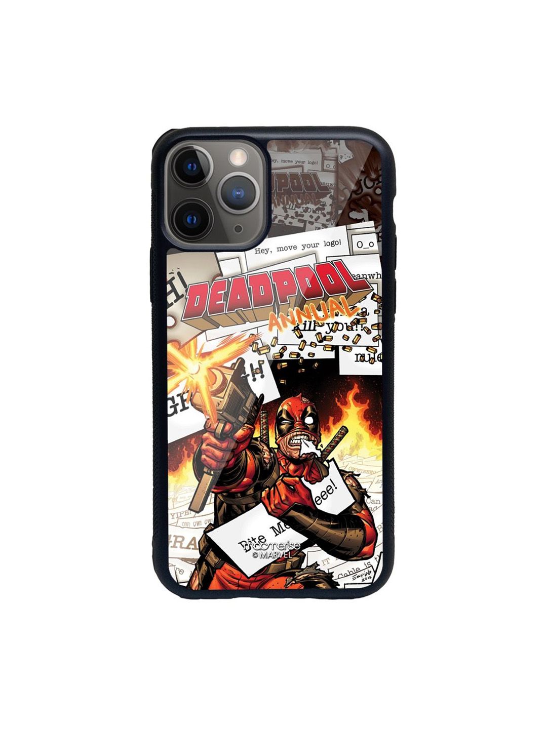 macmerise White & Red Printed iPhone 11 Pro Max Phone Cases Price in India