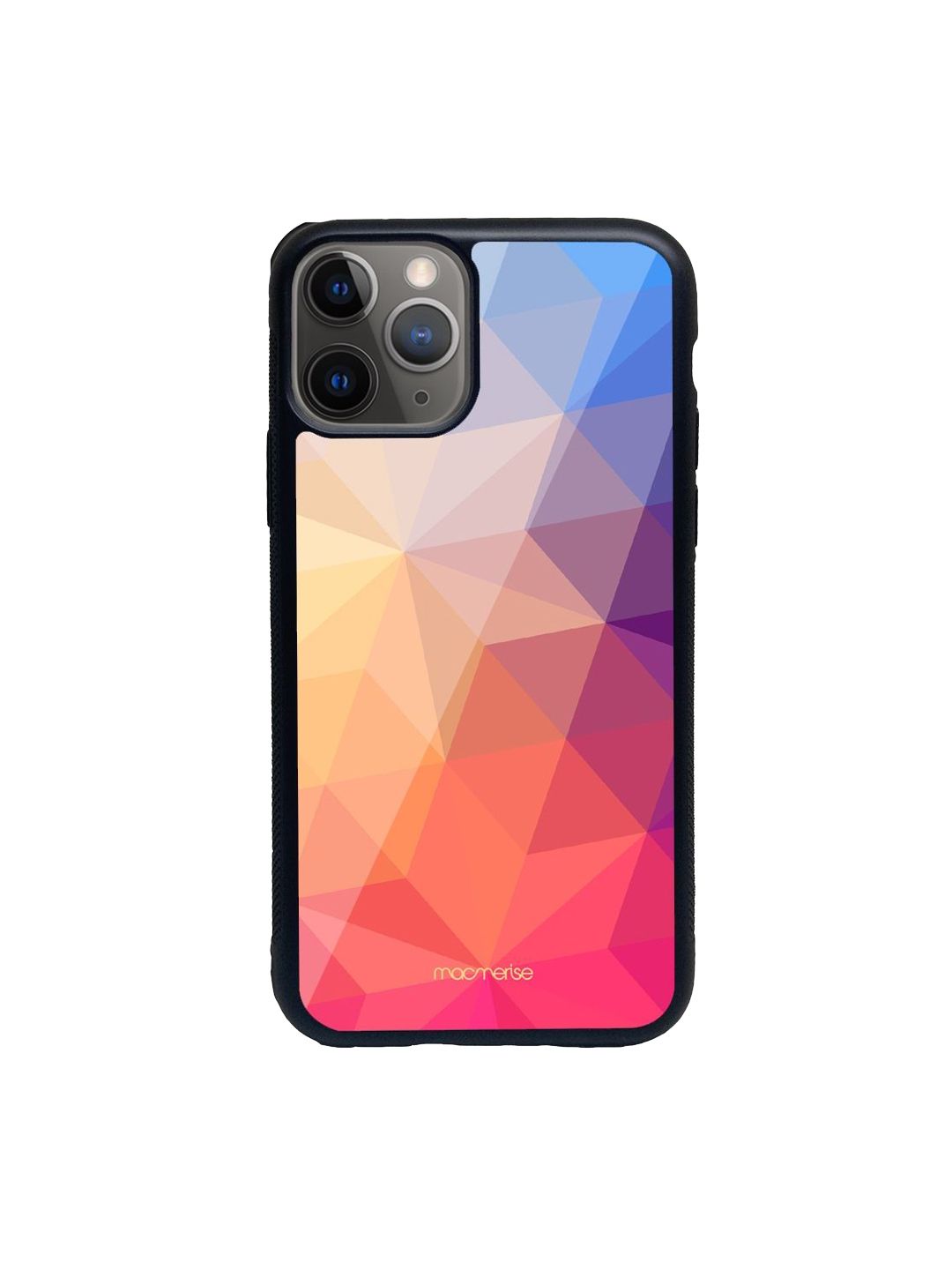 macmerise Orange & Blue Printed Iphone 11 Pro Glass Phone Case Price in India