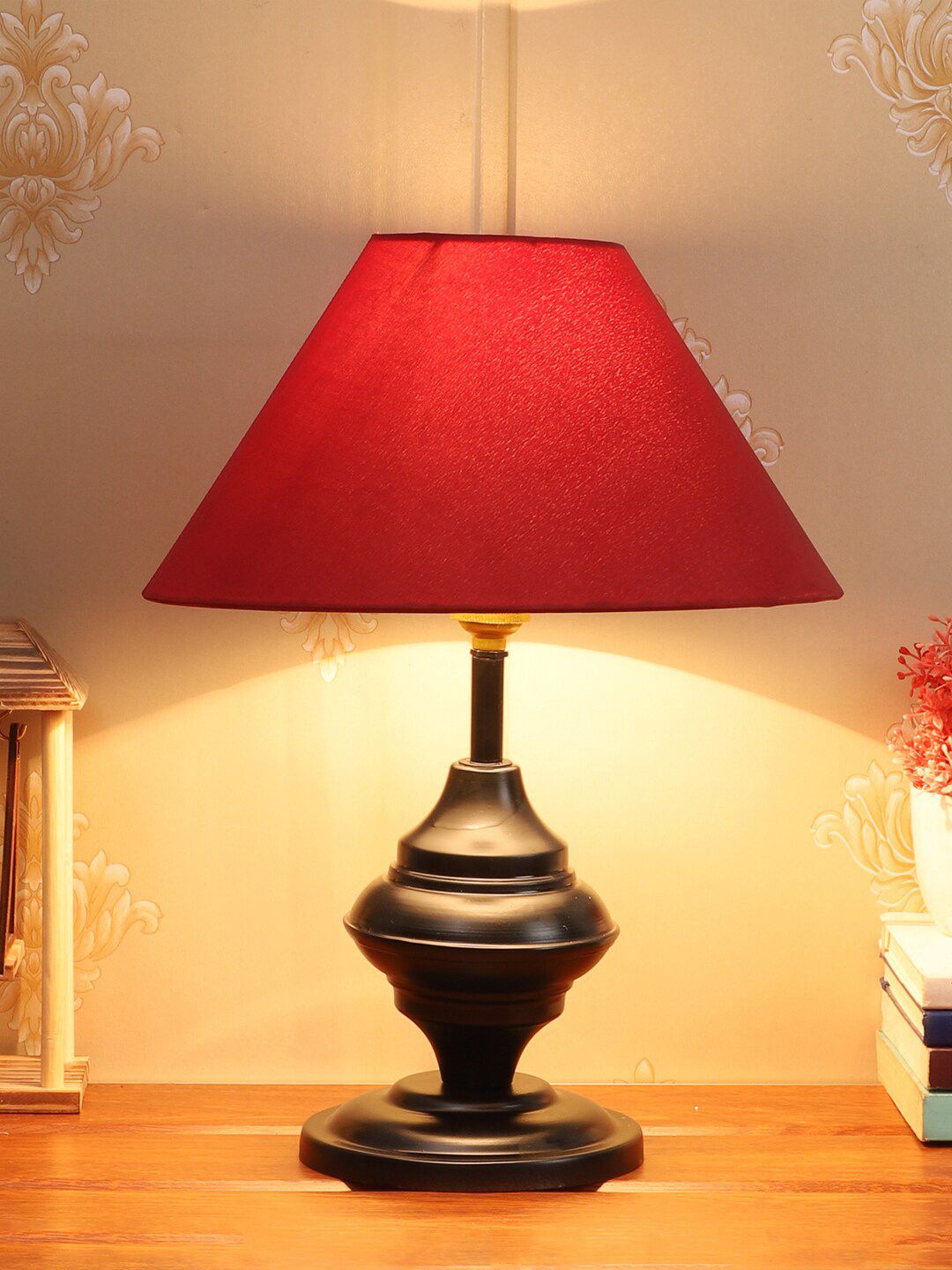 Foziq Red Solid Table Lamps Price in India