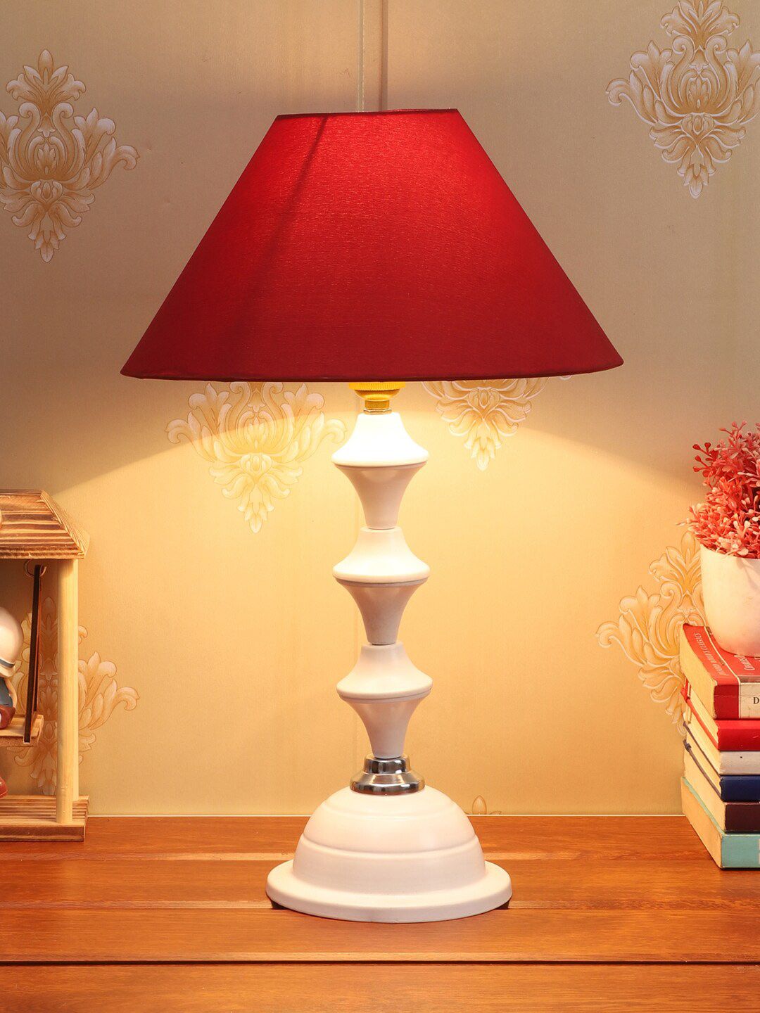 Foziq White Solid Table Lamp Price in India