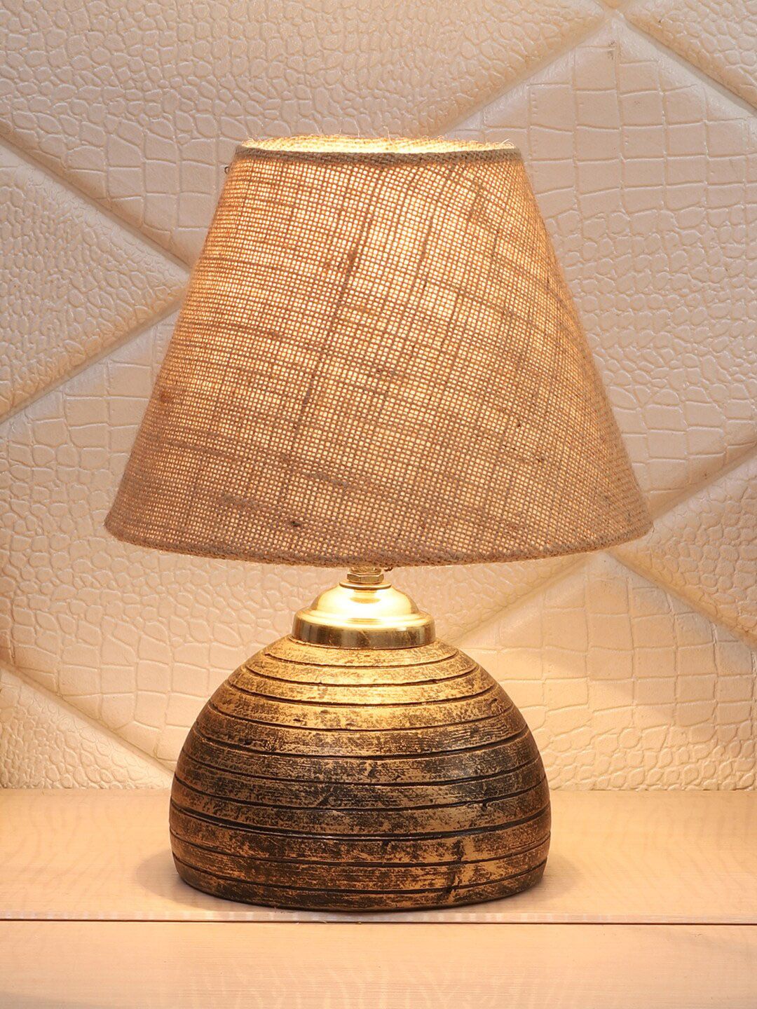 Foziq Mustard Solid Table Lamps Price in India