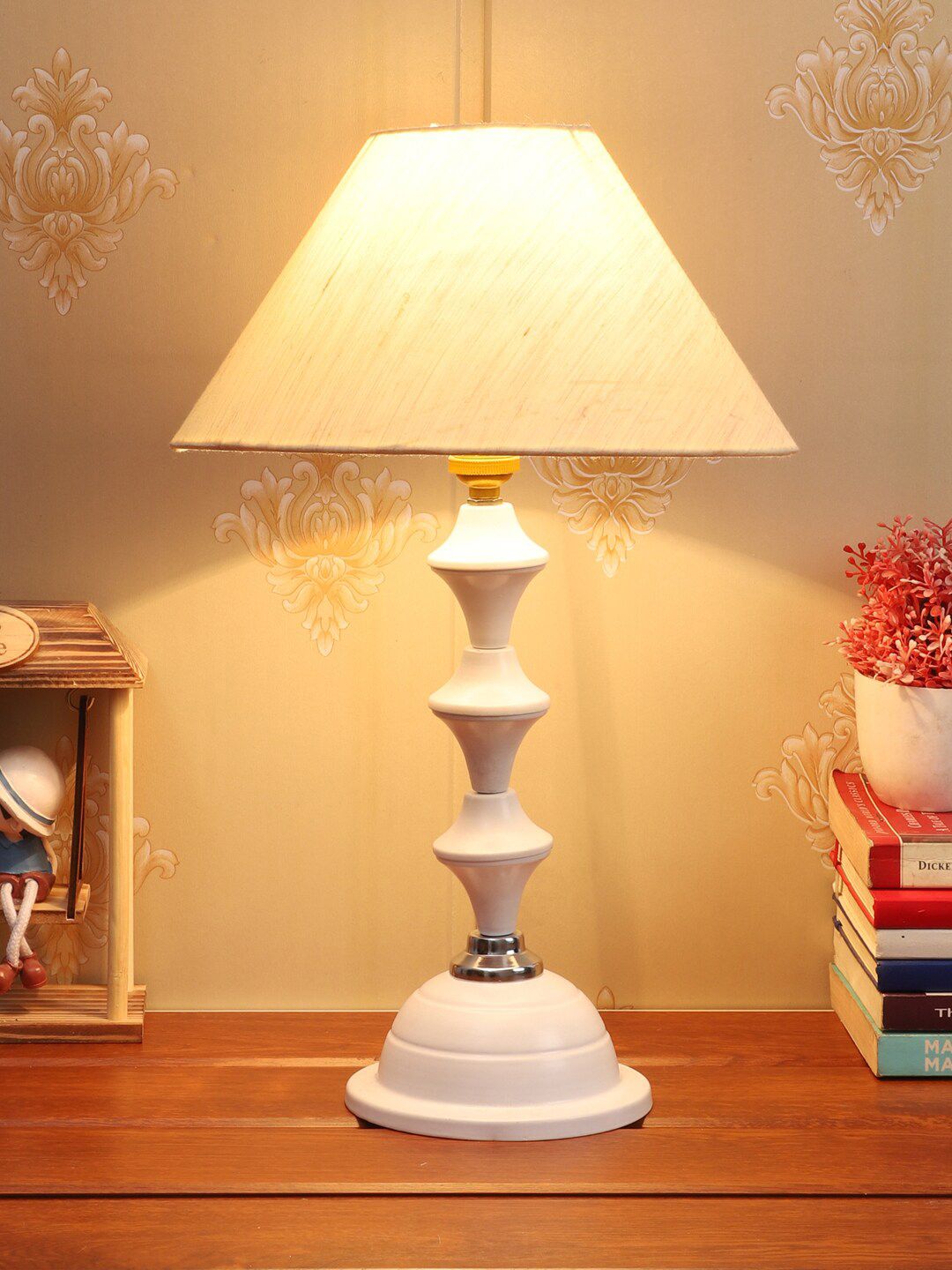 Foziq White Solid Table Lamps Price in India