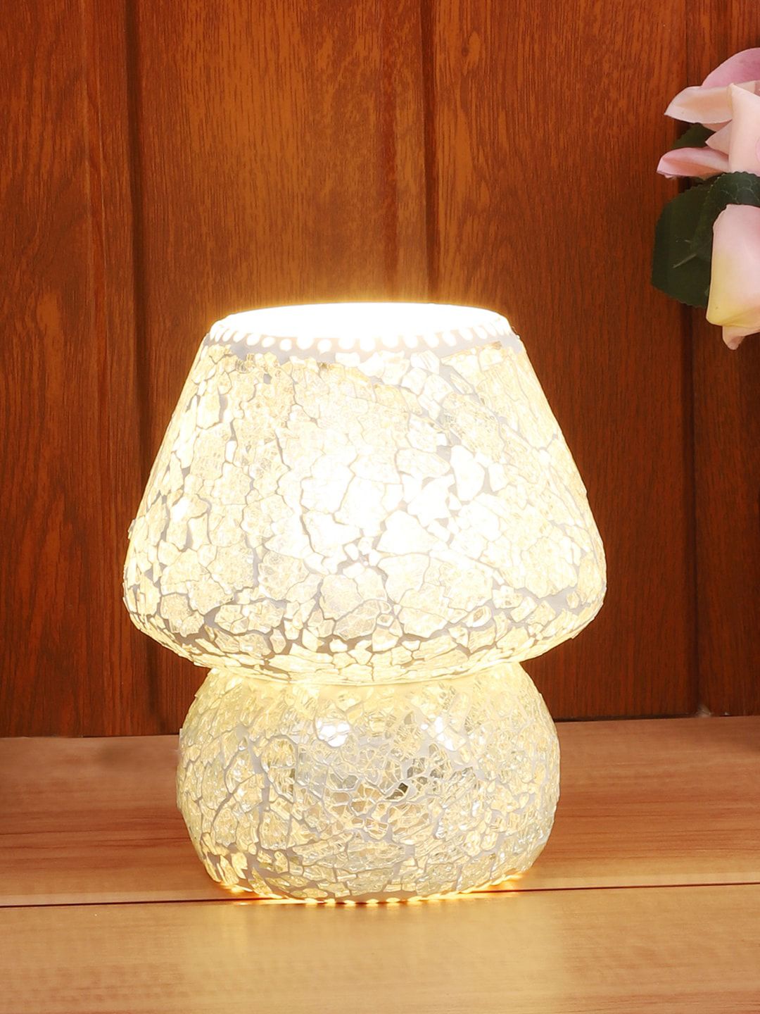 Foziq White Textured Table Lamps Price in India