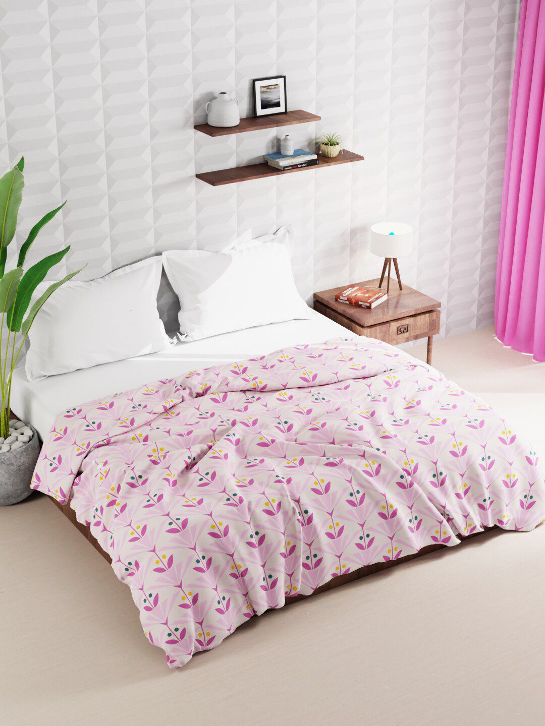 BIANCAFloral Microfiber 200 GSM AC Room Double Bed Comforter Price in India