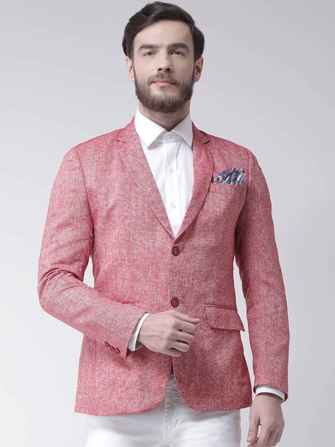 Hangup trend Men Red Striped Linen Blazers