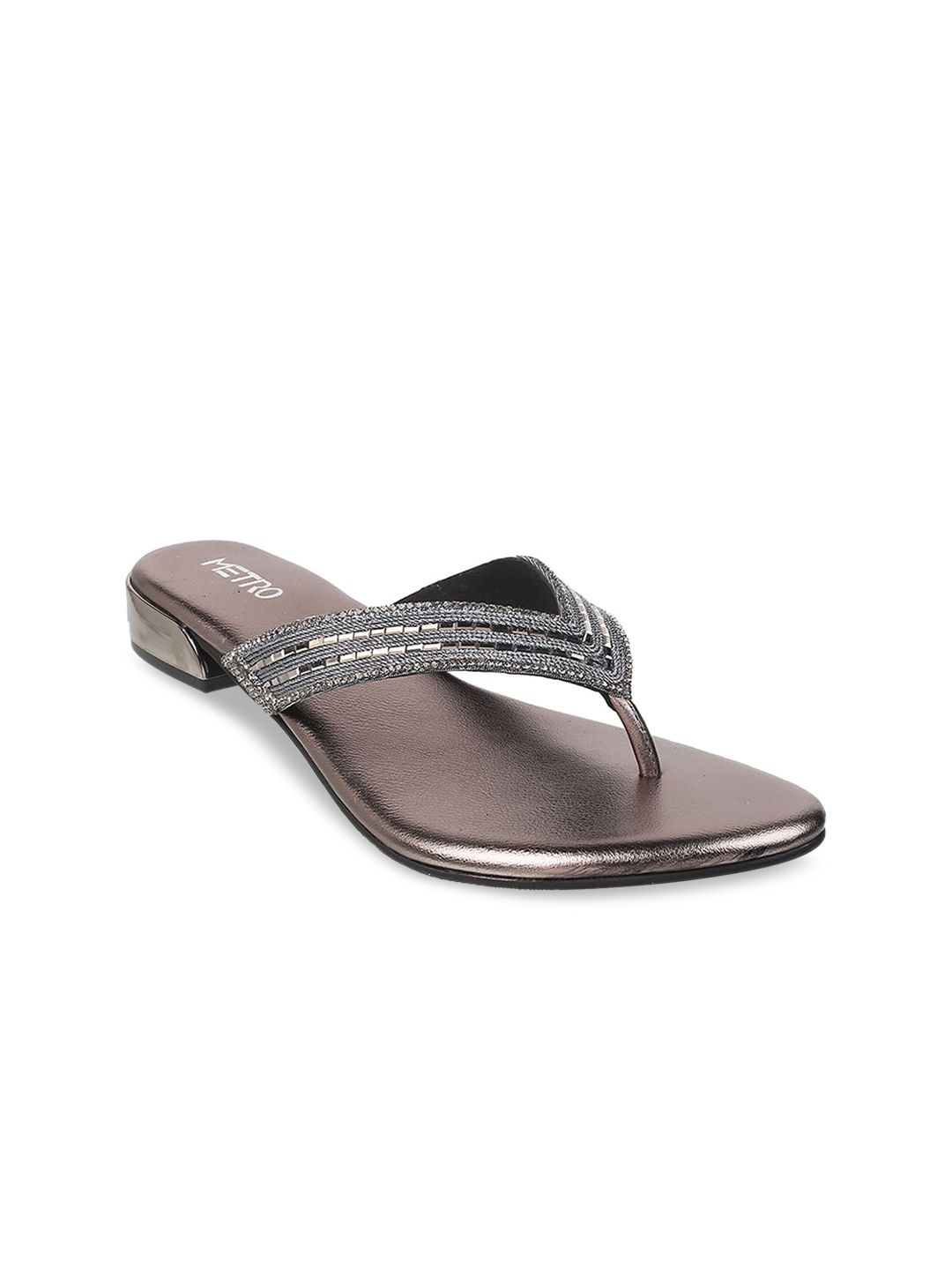 Metro Metro Women Embellished T-Strap Flats
