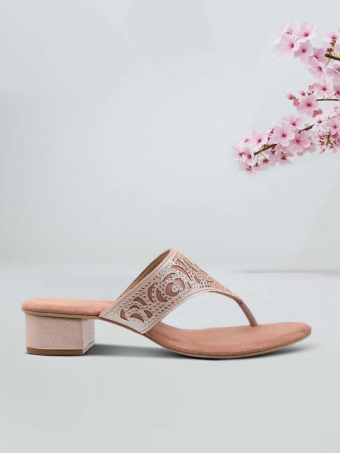 Metro Peach-Coloured Block Heels