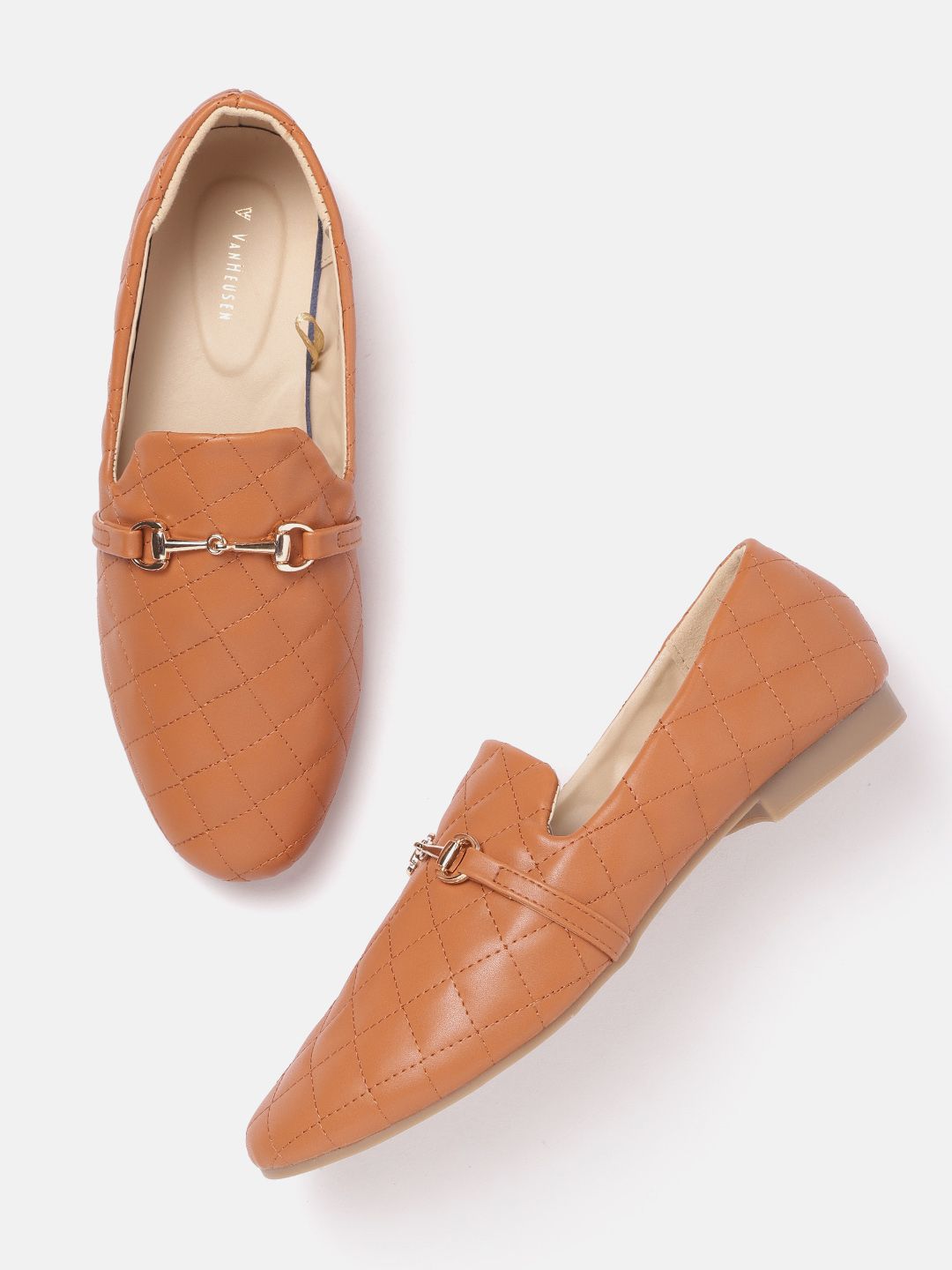 Van Heusen Woman Quilted Horsebit Loafers Price in India