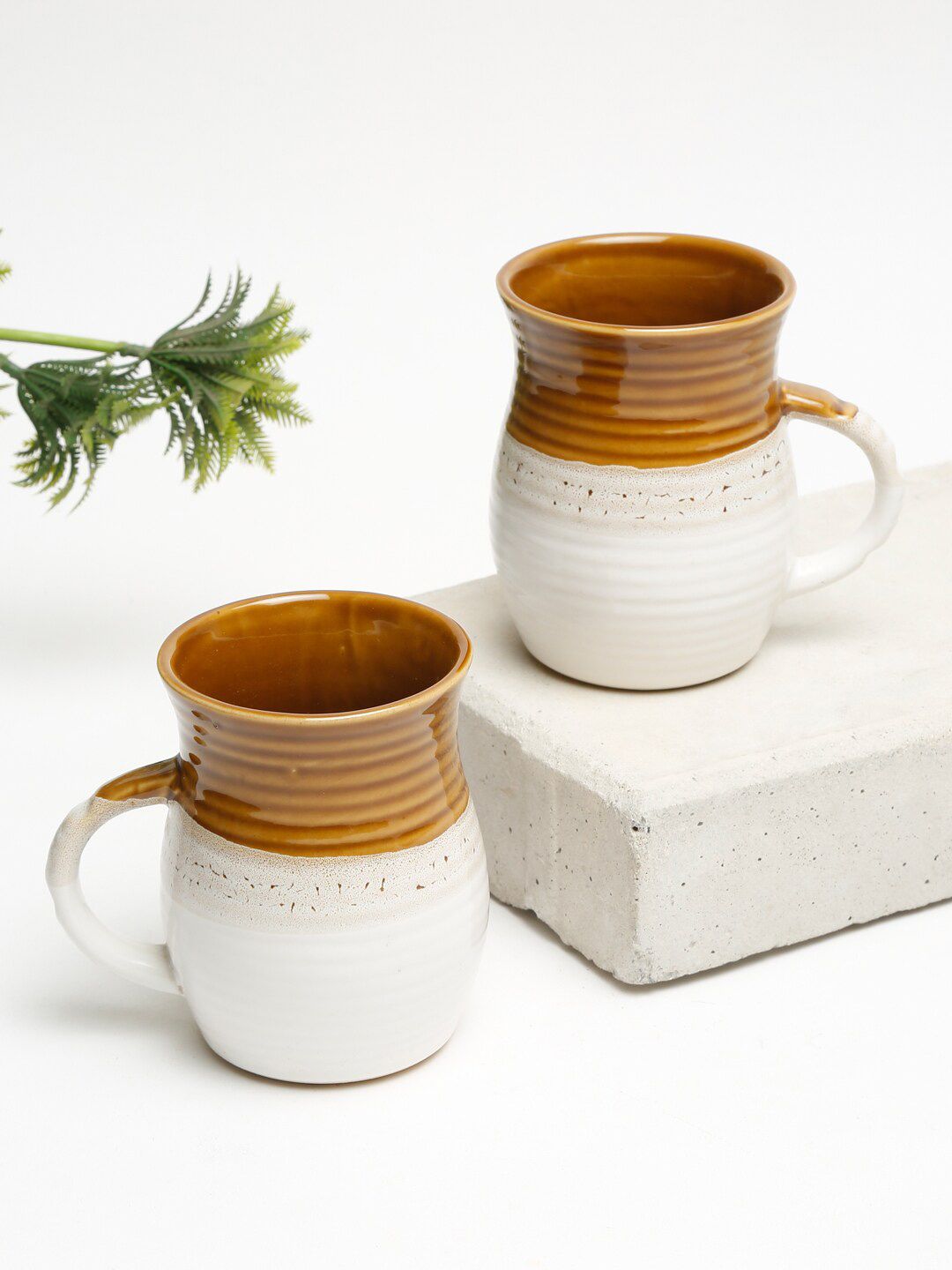 EK BY EKTA KAPOOR 2 Textured Ceramic Matte 260ML Cups Price in India