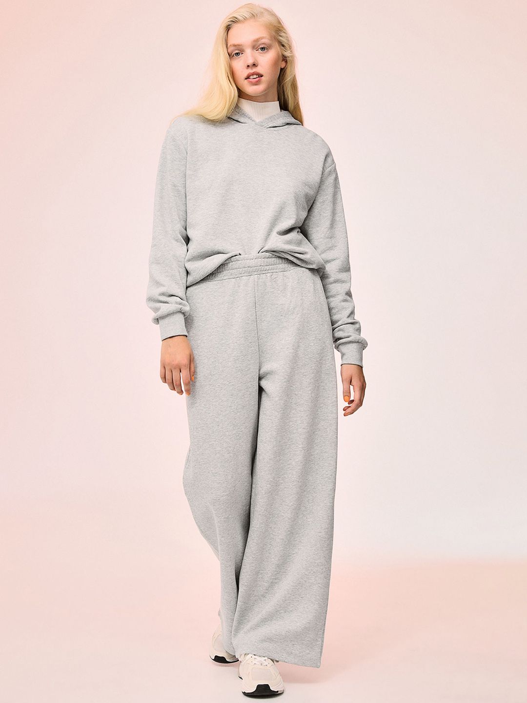 H&M Women Grey Wide Joggers Price in India