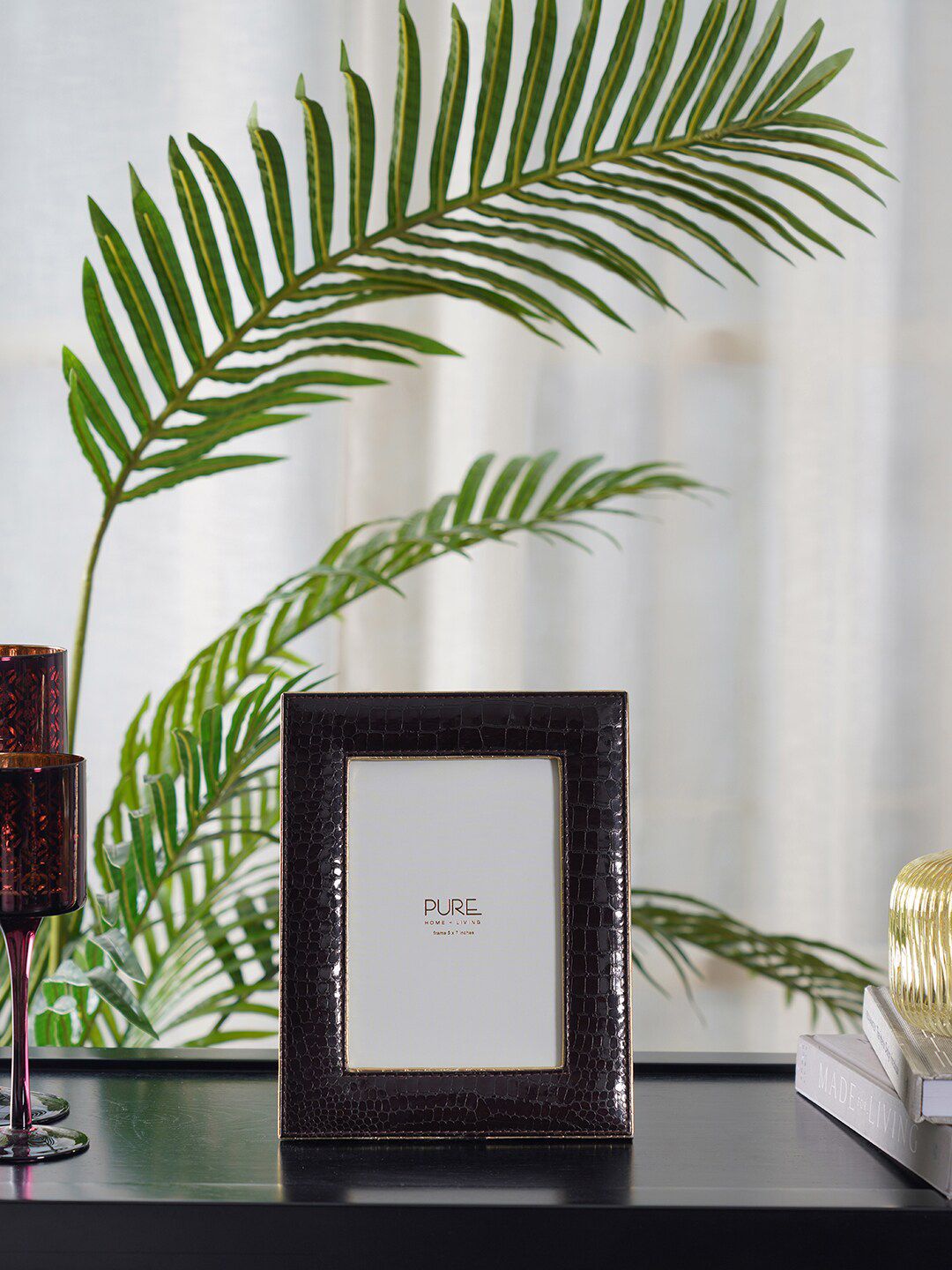 Pure Home and Living Brown Textured Table Photo Frames Price in India