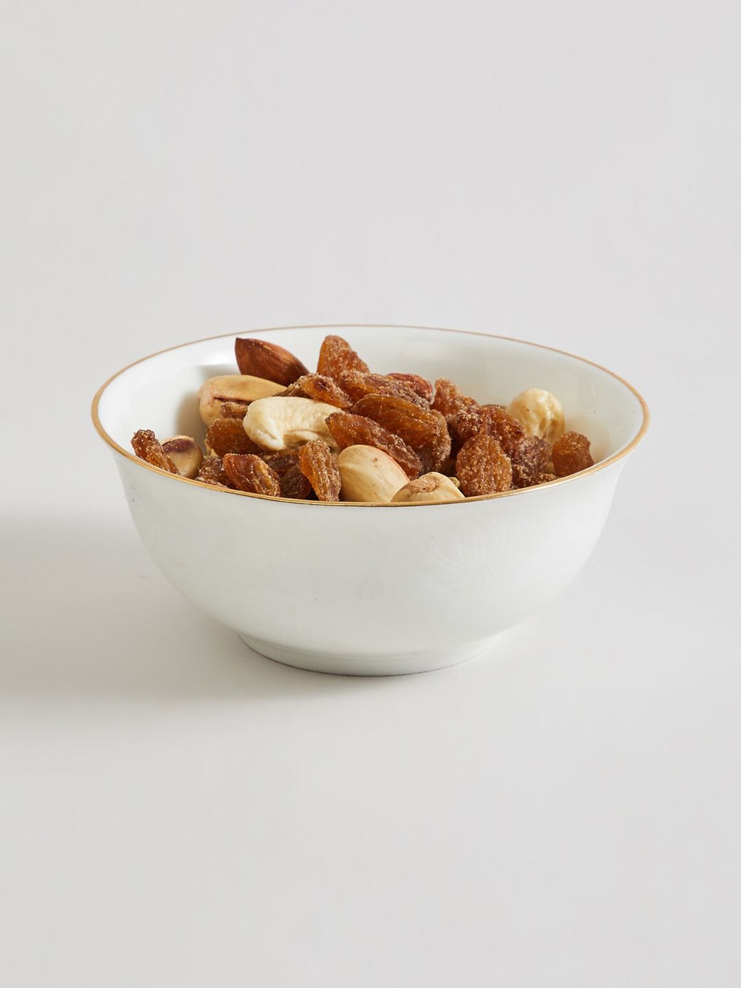 Home Centre White & Gold-Toned Solid Serving Bowl Price in India