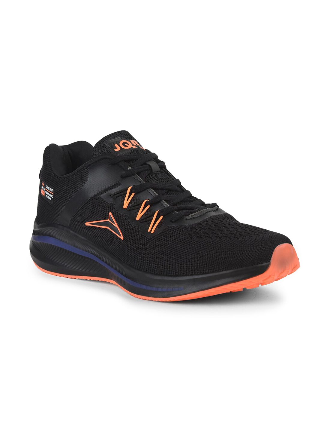 JQR Men FOCUS Black Mesh Running Shoes
