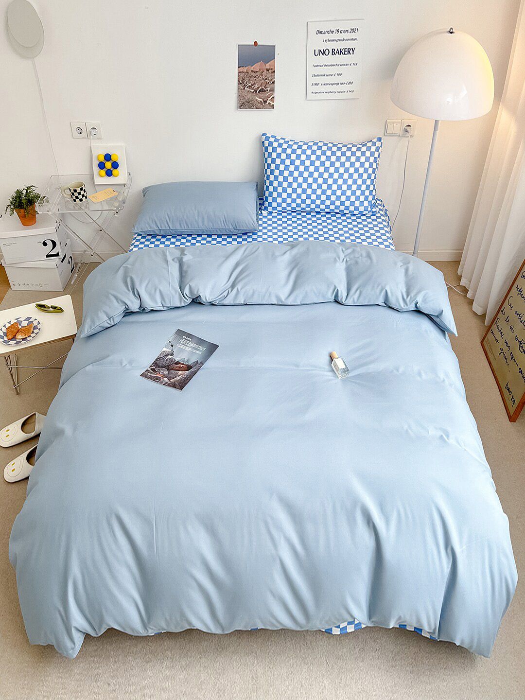 JC Collection Blue Printed Bedding Set Price in India