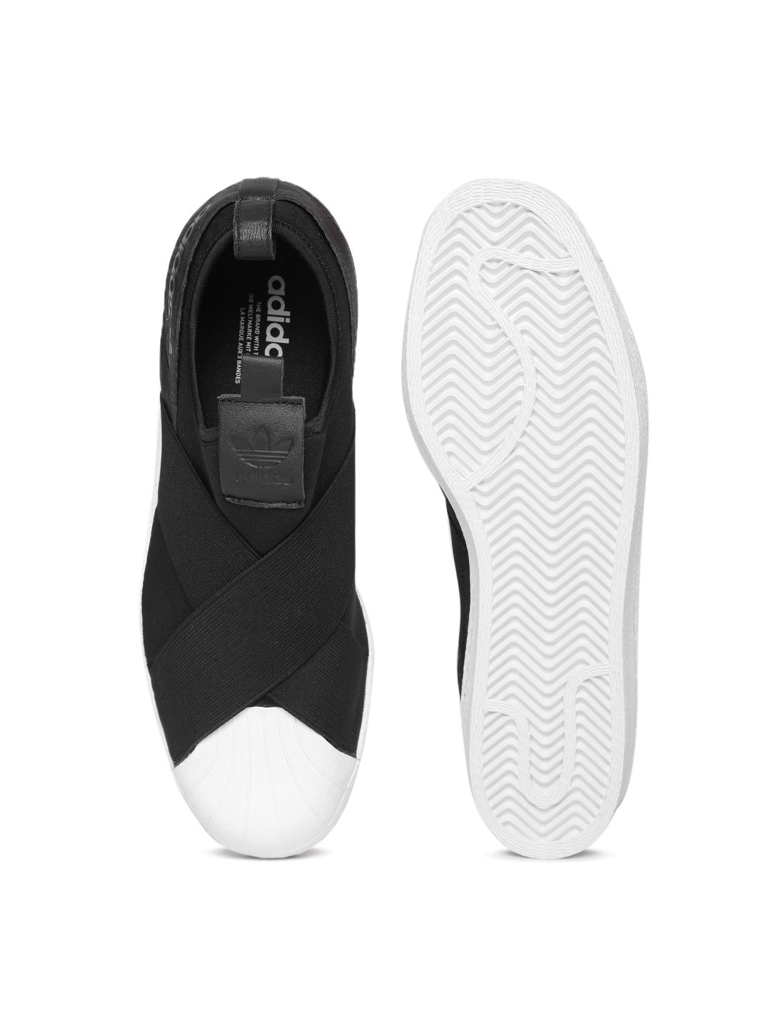 Buy ADIDAS Originals Men Black Superstar Slip-On Sneakers - Casual Shoes  for Men 1990019 | Myntra
