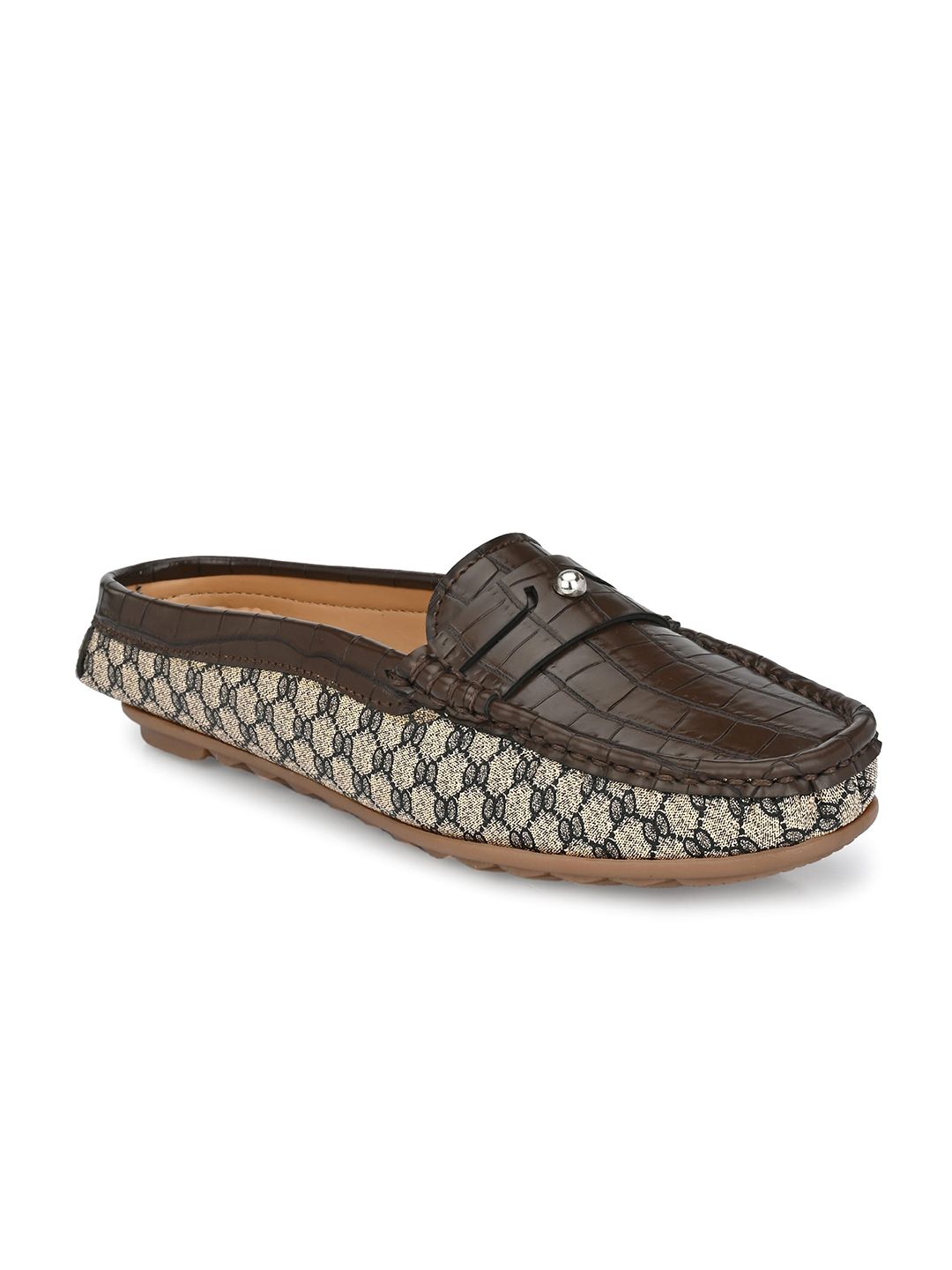 El Paso Women Printed Leather Loafers Price in India